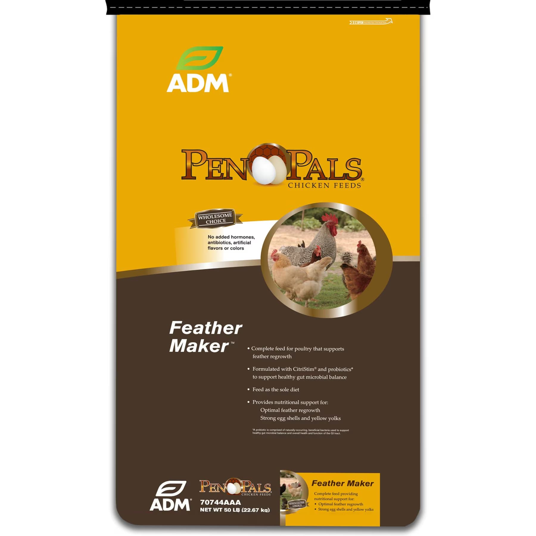 ADM ADM Pen Pals Feather Maker 18% Protein Pellets Chicken Feed