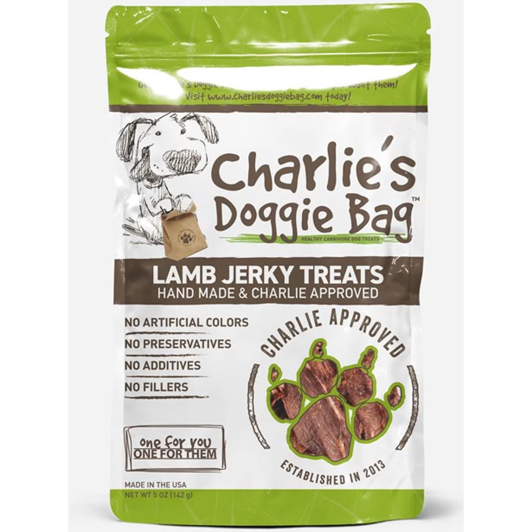 Charlie's Doggie Bag Charlie’s Doggie Bag Lamb Jerky Dog Treats
