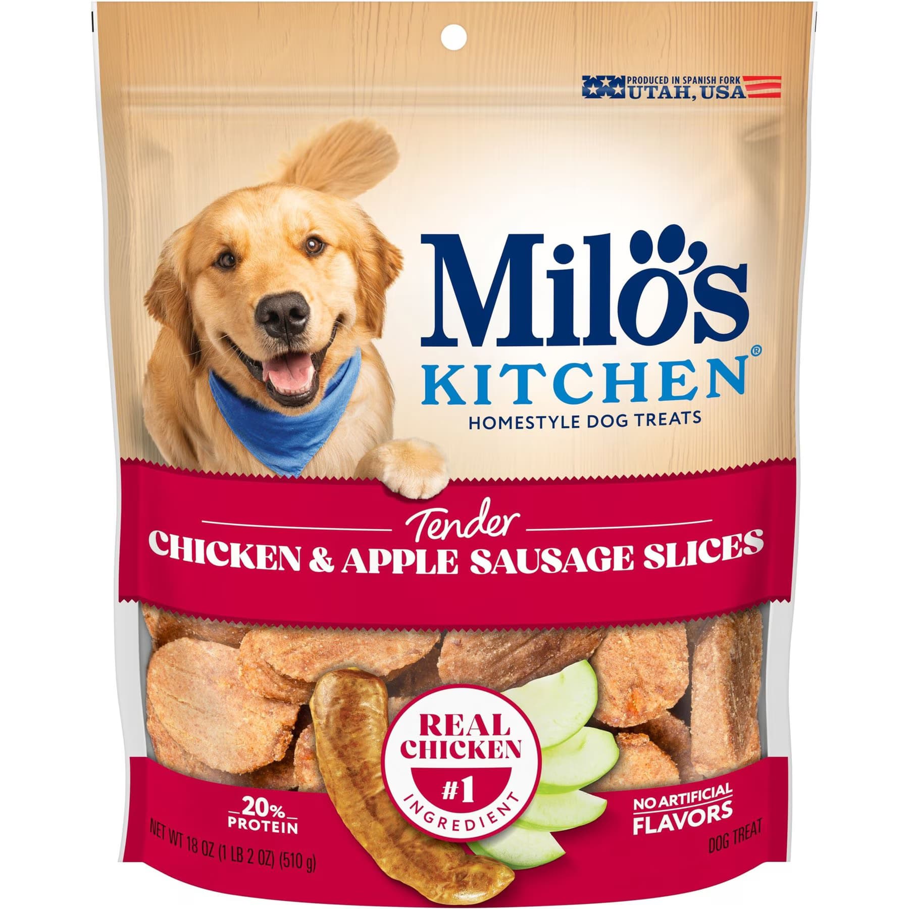 Milo's Kitchen Milo’s Kitchen Chicken & Apple Sausage Slices Dog Treats, 50-oz bundle
