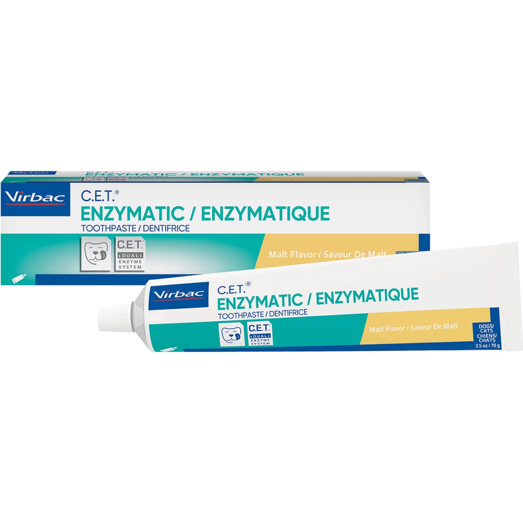 Virbac Virbac C.E.T. Enzymatic Malt Flavor Dog & Cat Toothpaste, 70 gram