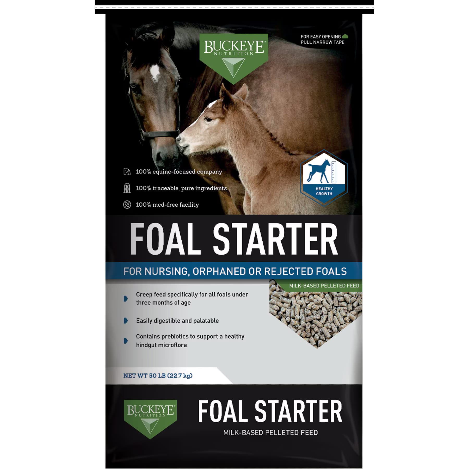 Buckeye Nutrition Buckeye Nutrition Foal Starter Milk-Based Pelleted Foal Creep Feed