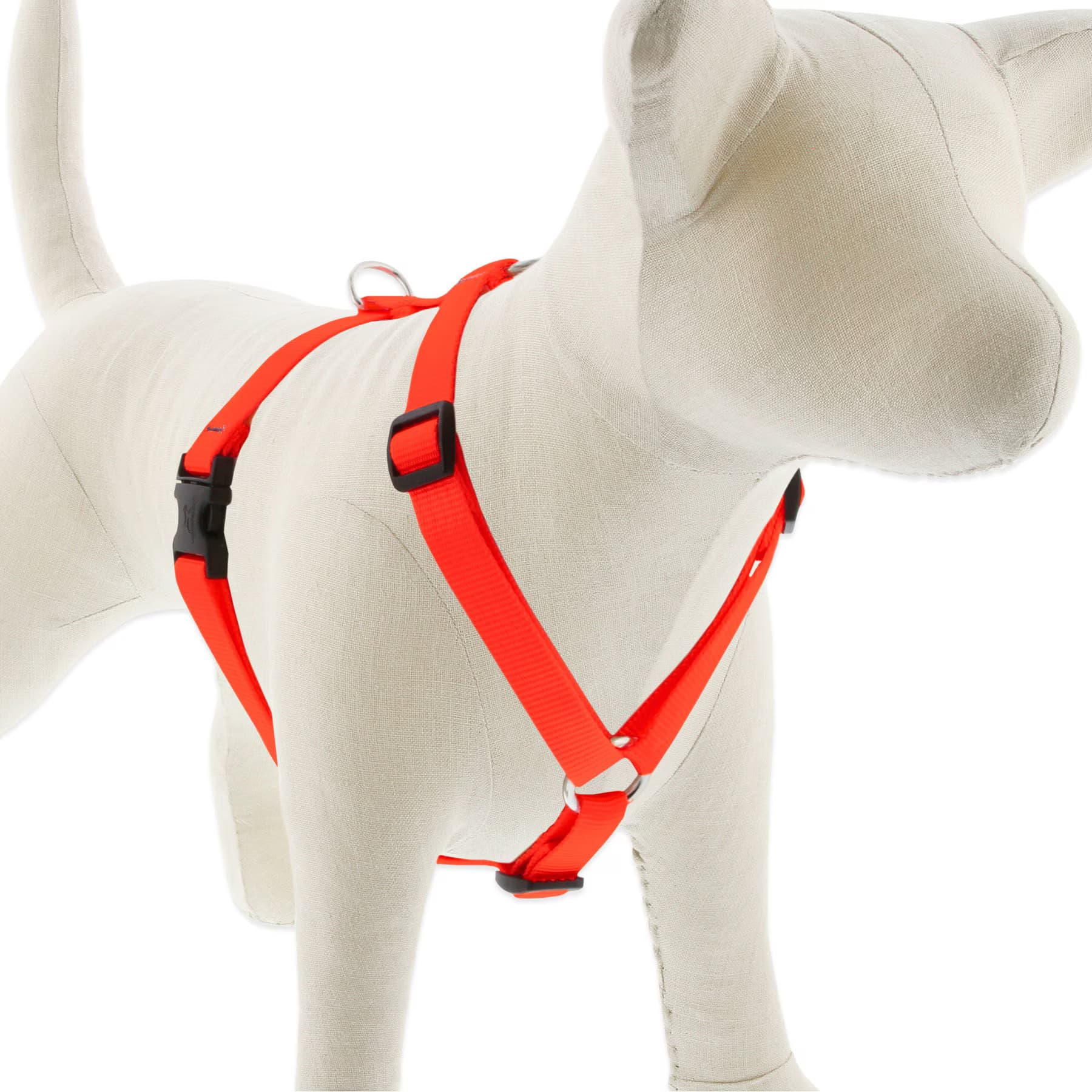 LupinePet LupinePet Basic Solid Adjustable Dog Harness, Blaze Orange, X-Small: 9 to 14-in chest, 1/2-in wide