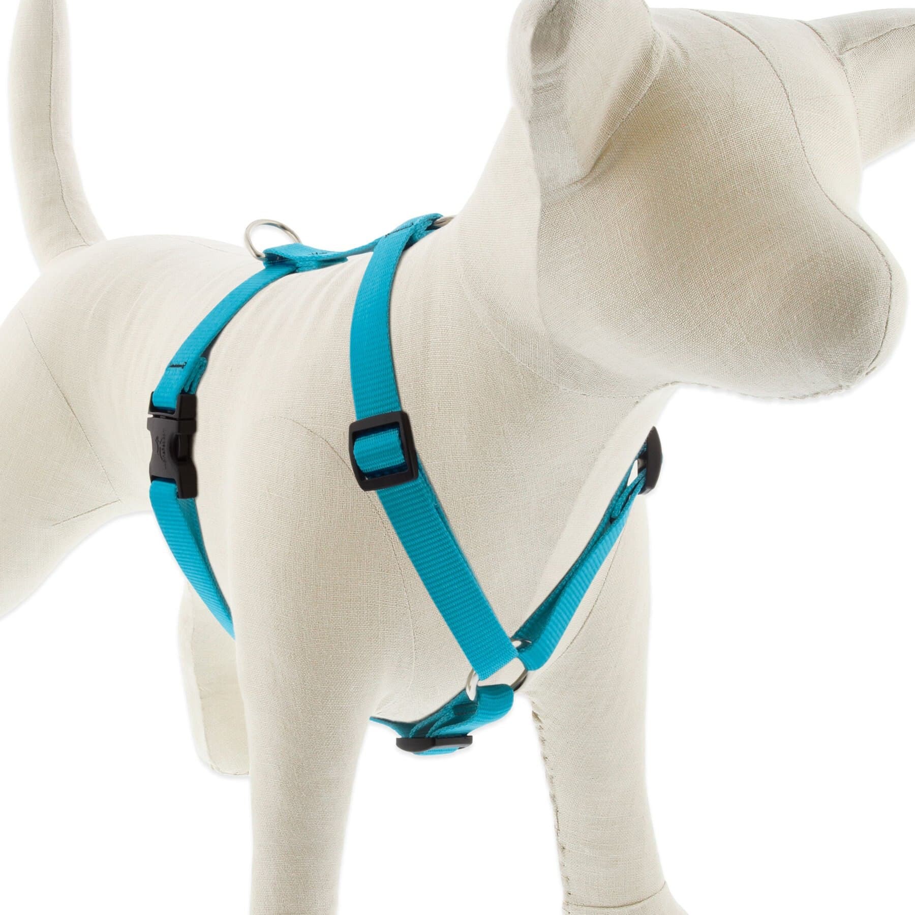 LupinePet Basic Solid Adjustable Dog Harness, Aqua, X-Small: 9 to 14-in chest, 1/2-in wide — view 2