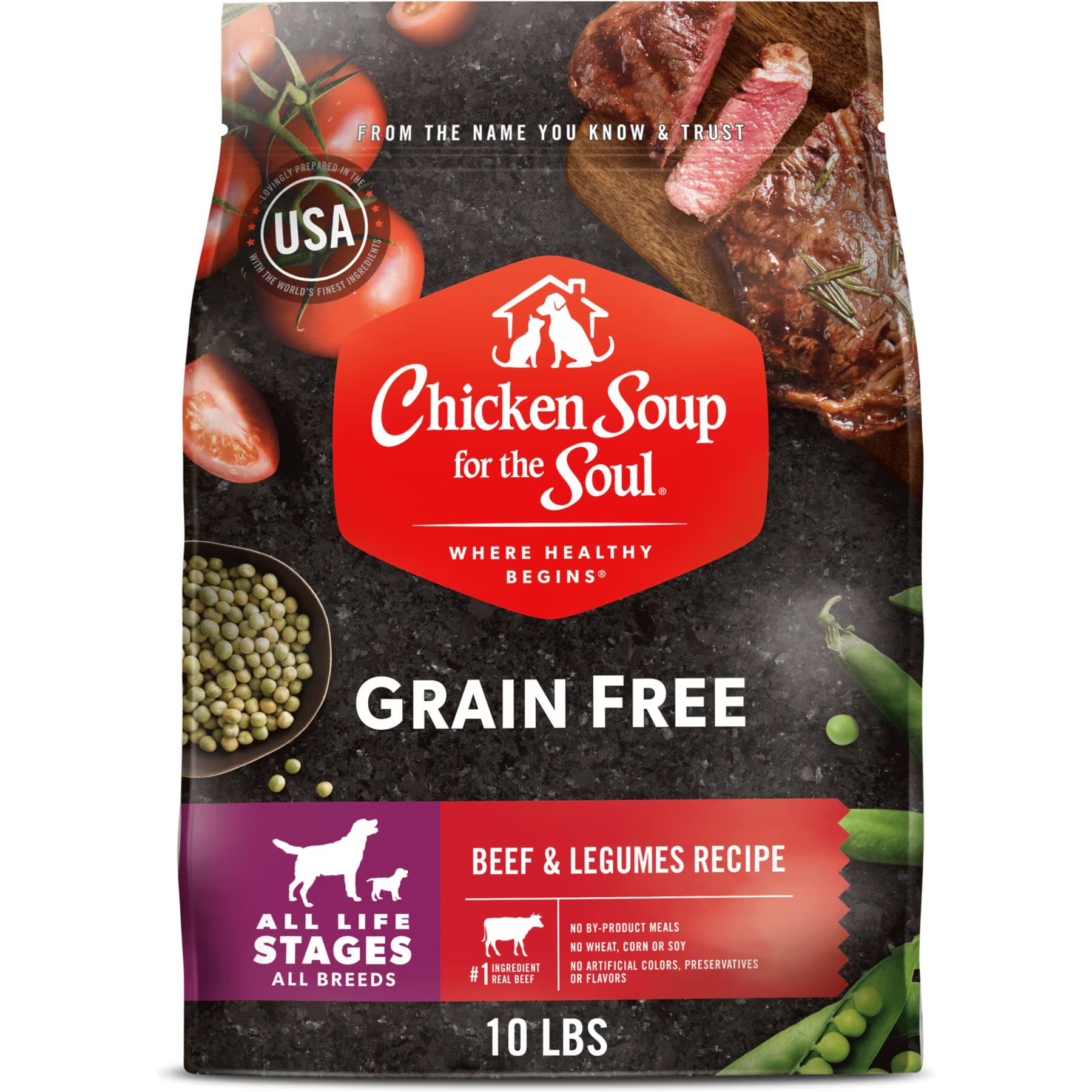Chicken Soup for the Soul Beef & Legumes Recipe Grain-Free Dry Dog Food — view 3