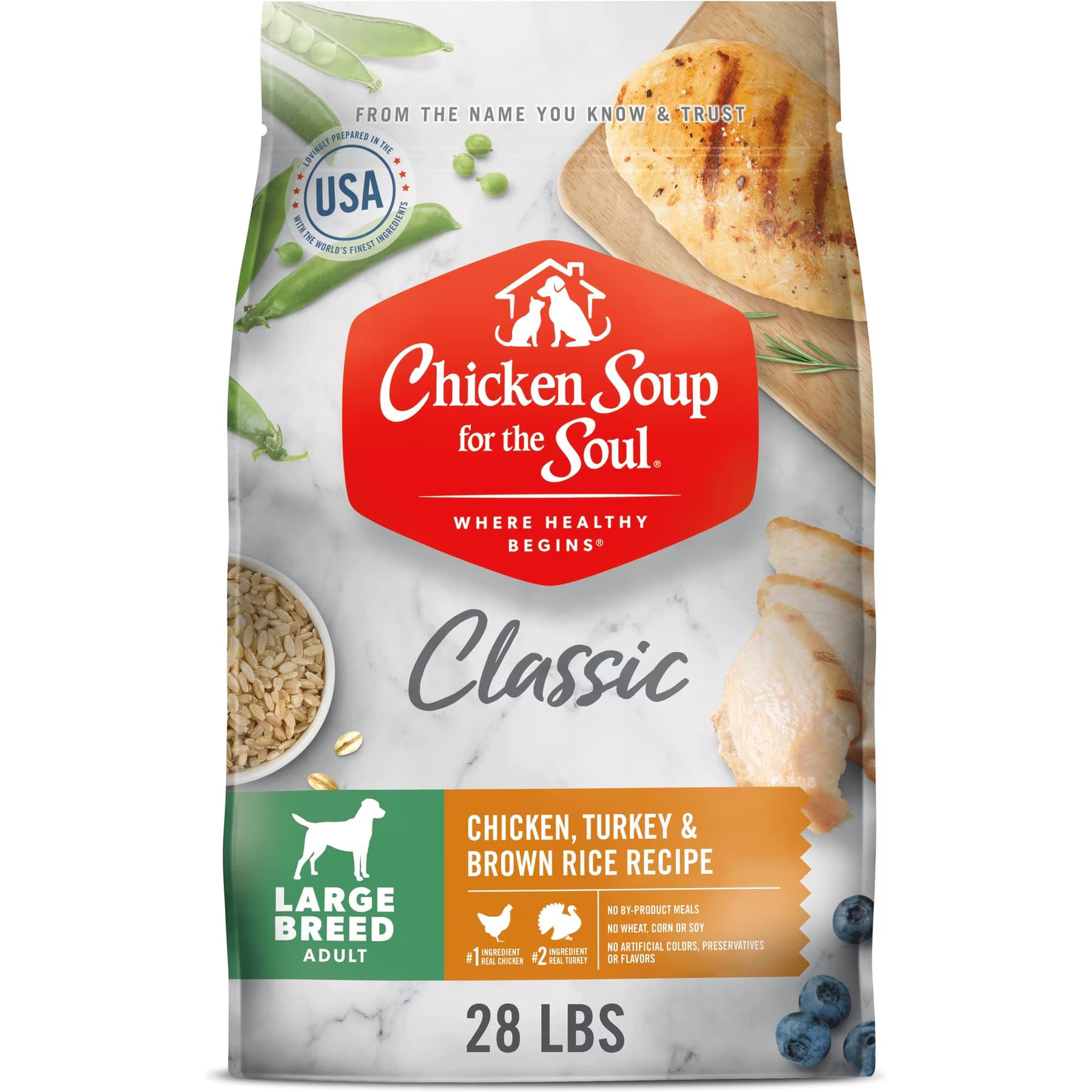 Chicken Soup for the Soul Large Breed Adult Chicken, Turkey & Brown Rice Recipe Dry Dog Food — view 2