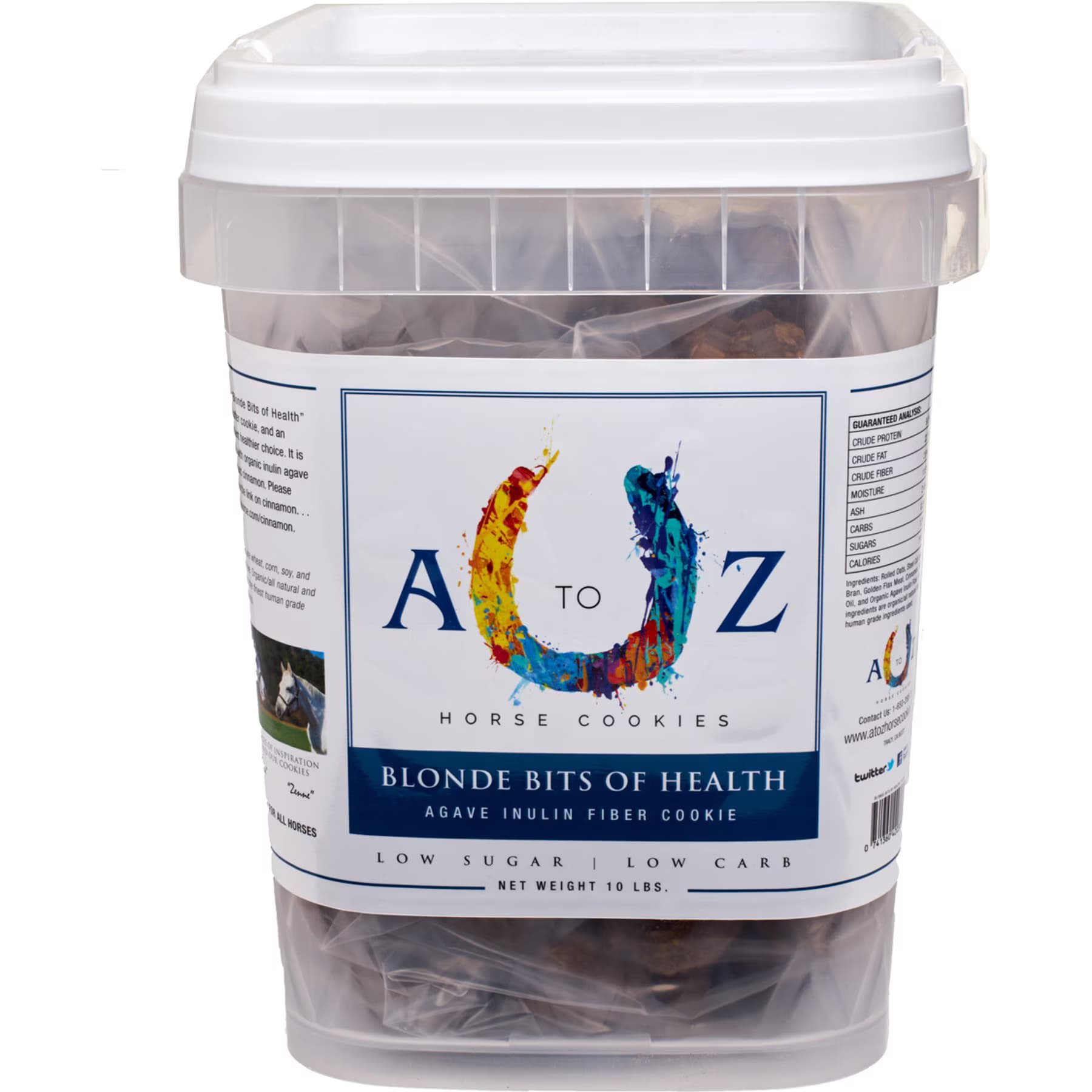 A to Z Horse Cookies A to Z Horse Cookies Blonde Bits of Health Low Carb & Low Sugar Horse Treats, 10-lb Pail