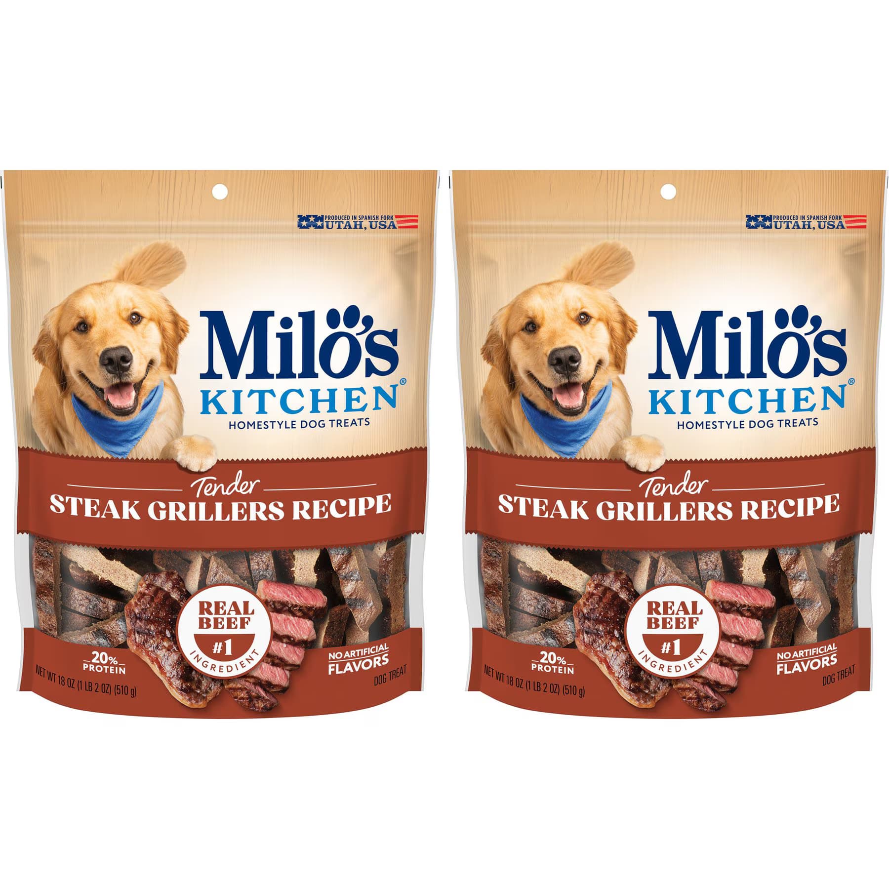 Milo's Kitchen Steak Grillers Recipe with Angus Steak Dog Treats, 36-oz bundle — view 4