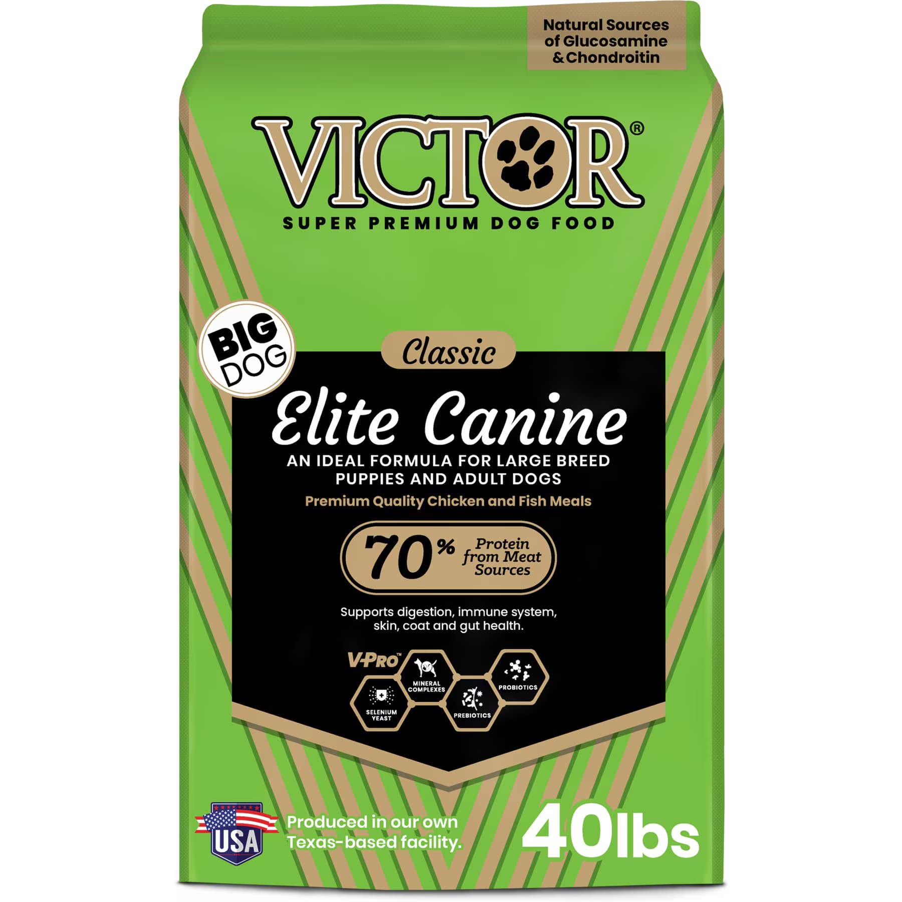 VICTOR Gluten-Free Large Breed Chicken & Fish Meal Elite Canine Dry Dog Food, 80-lb bundle — view 2