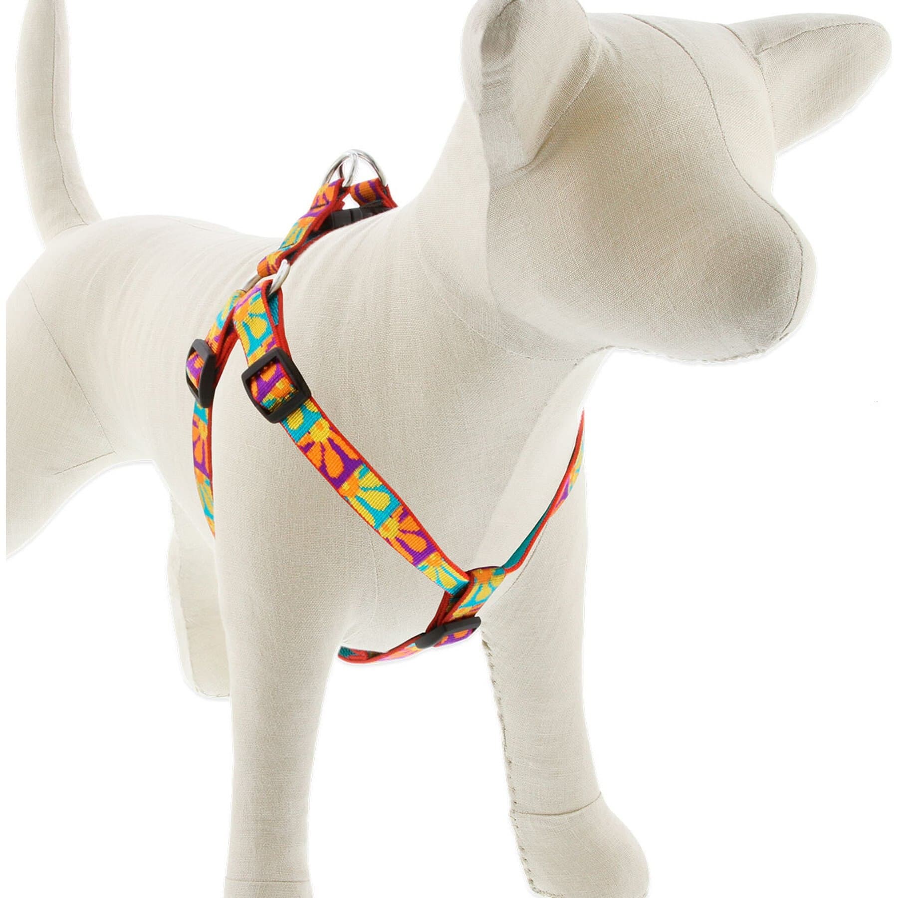 LupinePet LupinePet Original Designs Crazy Daisy Step In Dog Harness, Medium/Large: 20 to 30-in chest, 3/4-in wide