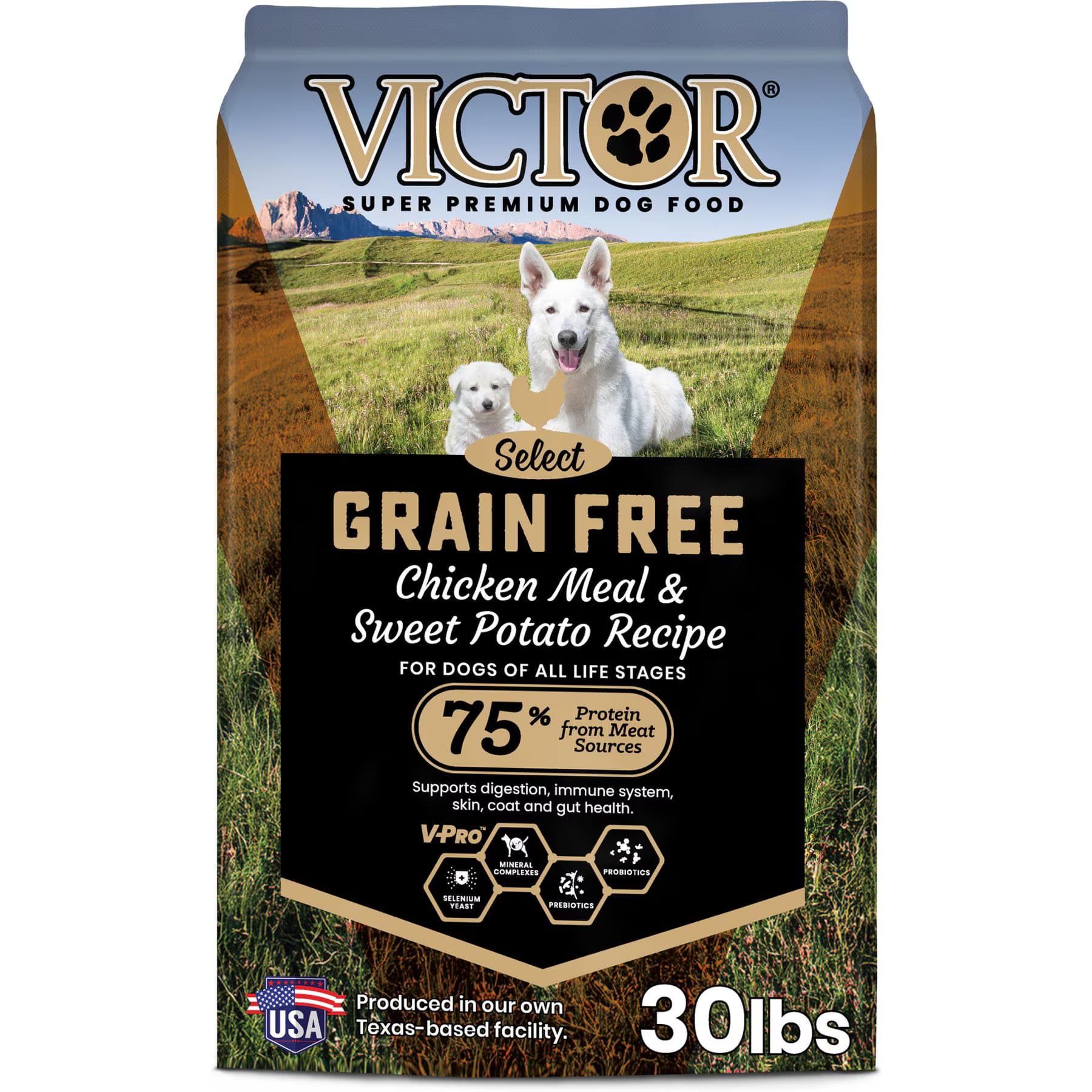 VICTOR Grain-Free Chicken Meal & Sweet Potato Recipe Dry Dog Food, 60-lb bundle — view 2