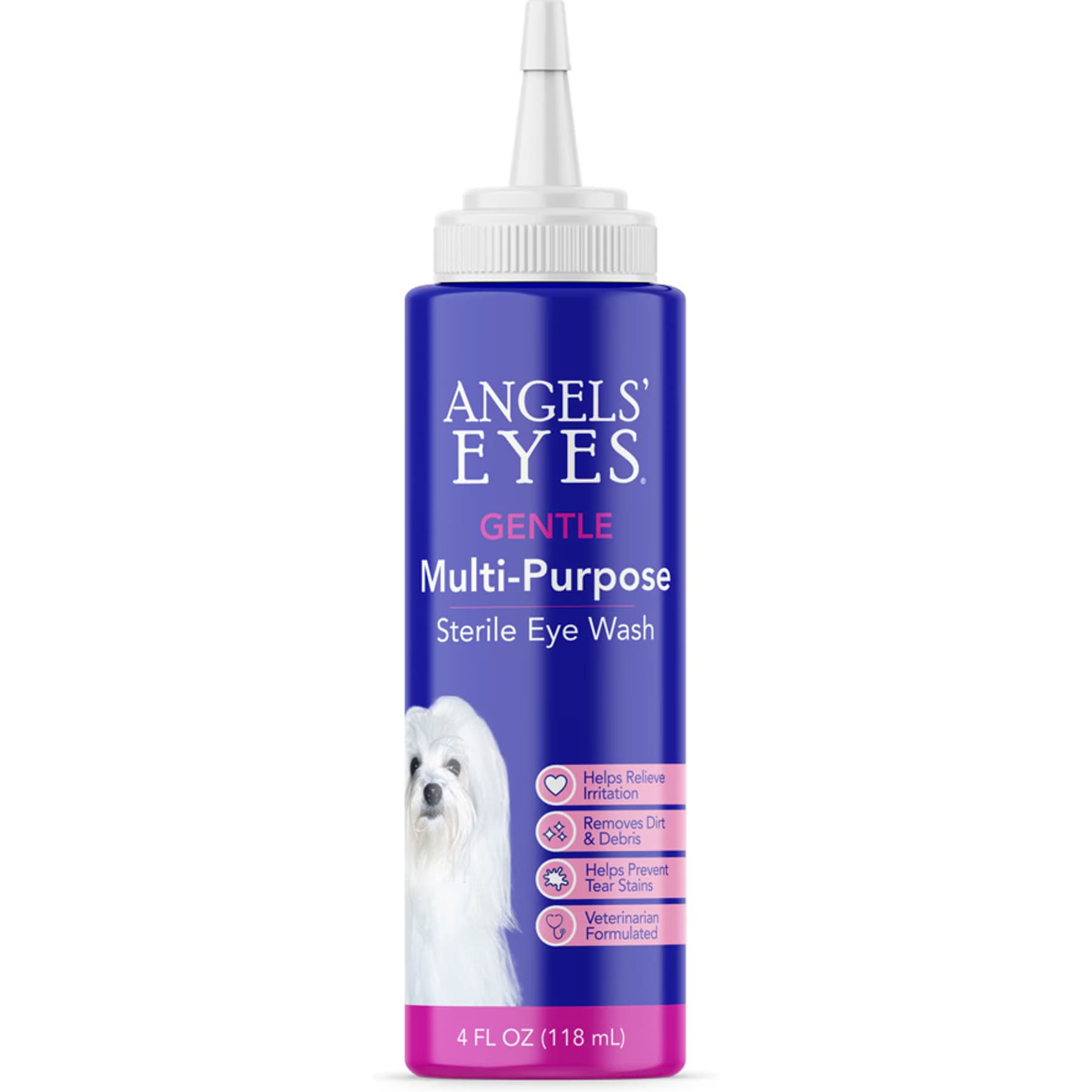 Angels' Eyes Angels’ Eyes Multi-Purpose Sterile Dog & Cat Eye Wash, 4-fl oz bottle