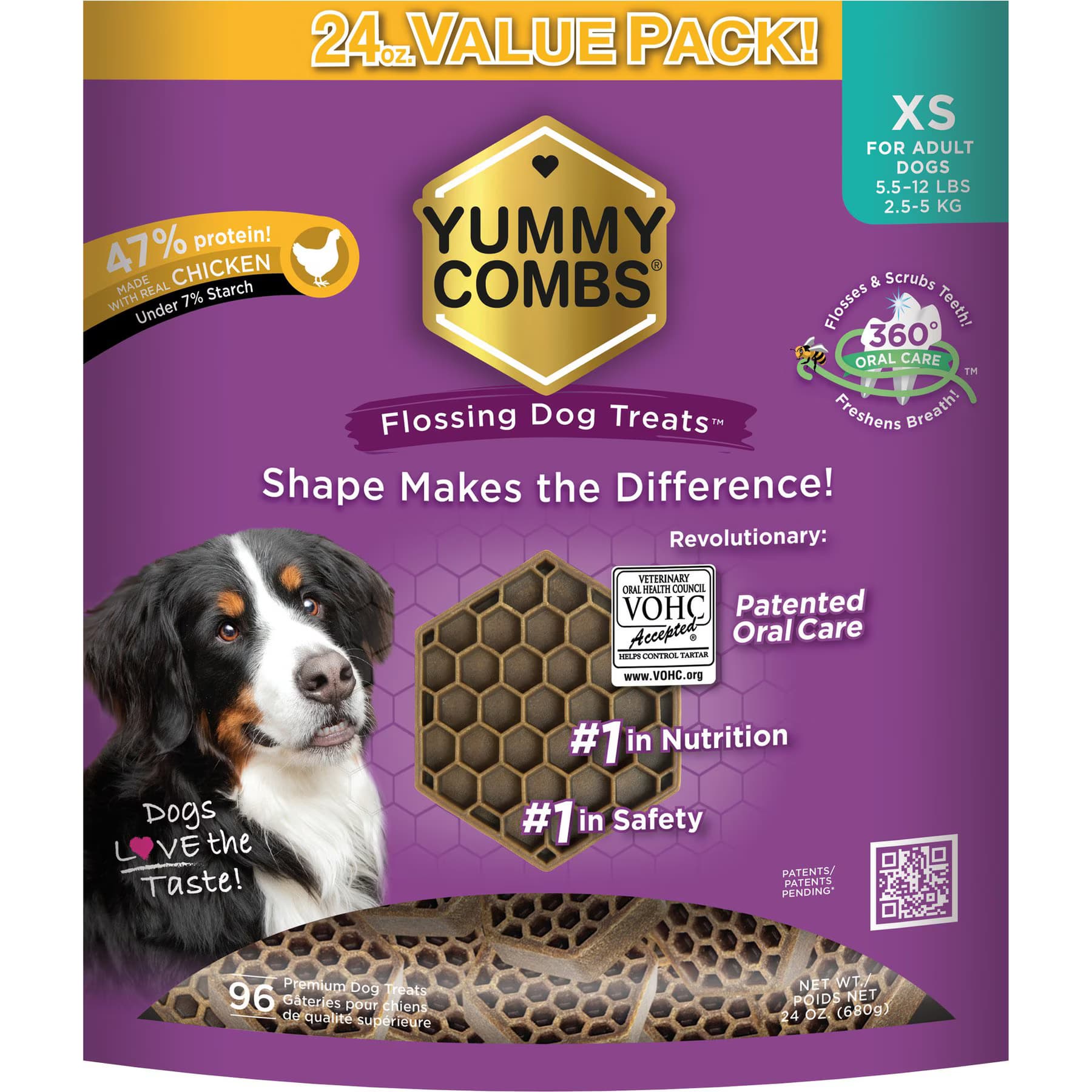 Yummy Combs Yummy Combs Chicken Flossing Dental Dog Treats, X-Small