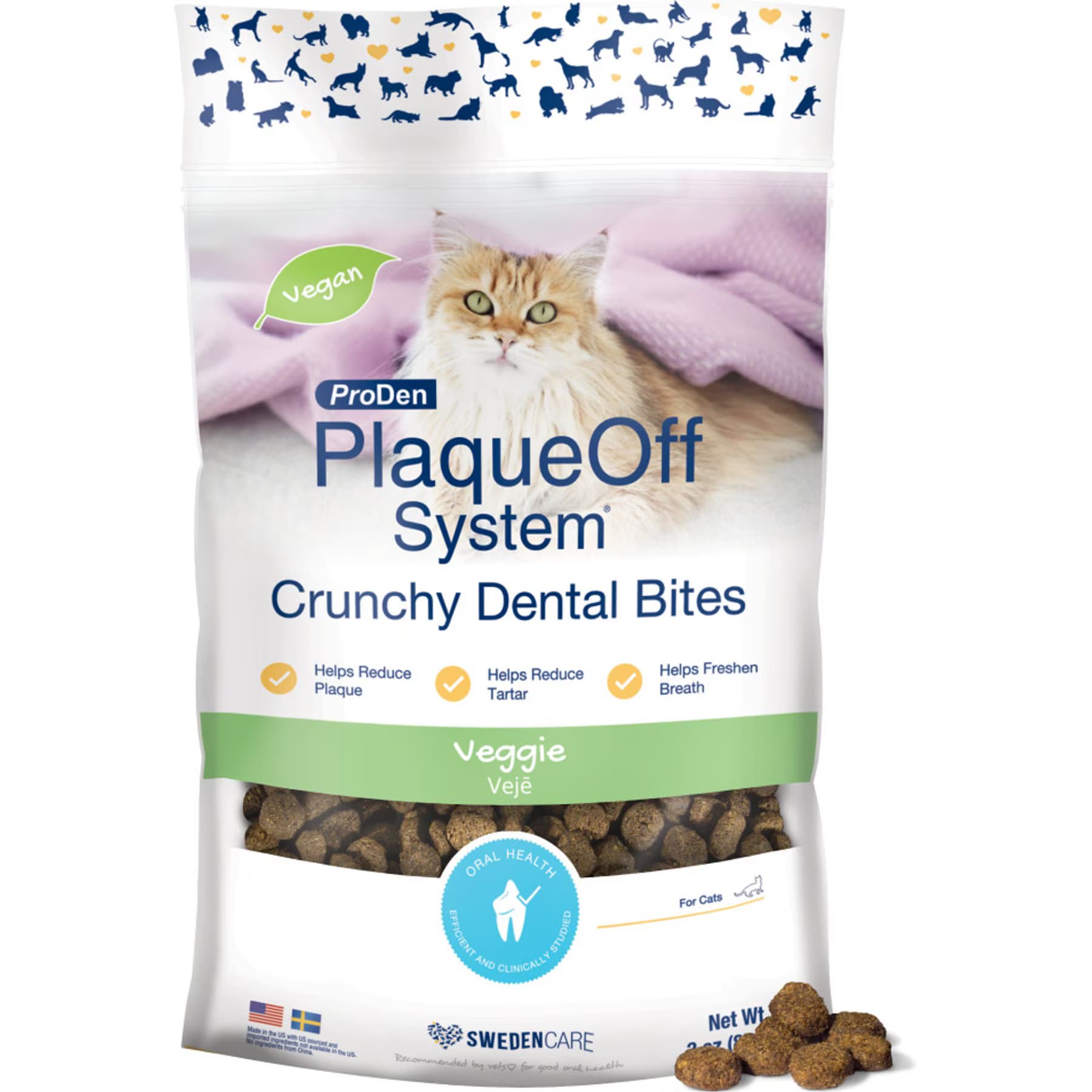ProDen ProDen PlaqueOff System Crunchy Dental Bites for Cats, 3-oz