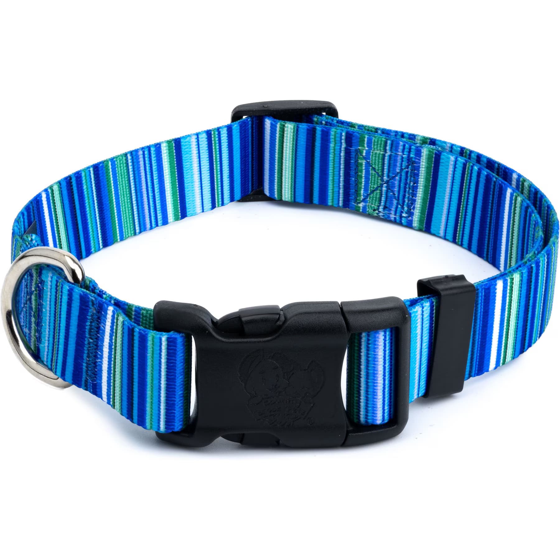 Country Brook Design Country Brook Design Deluxe Serape Dog Collar, Blue, XX-Small