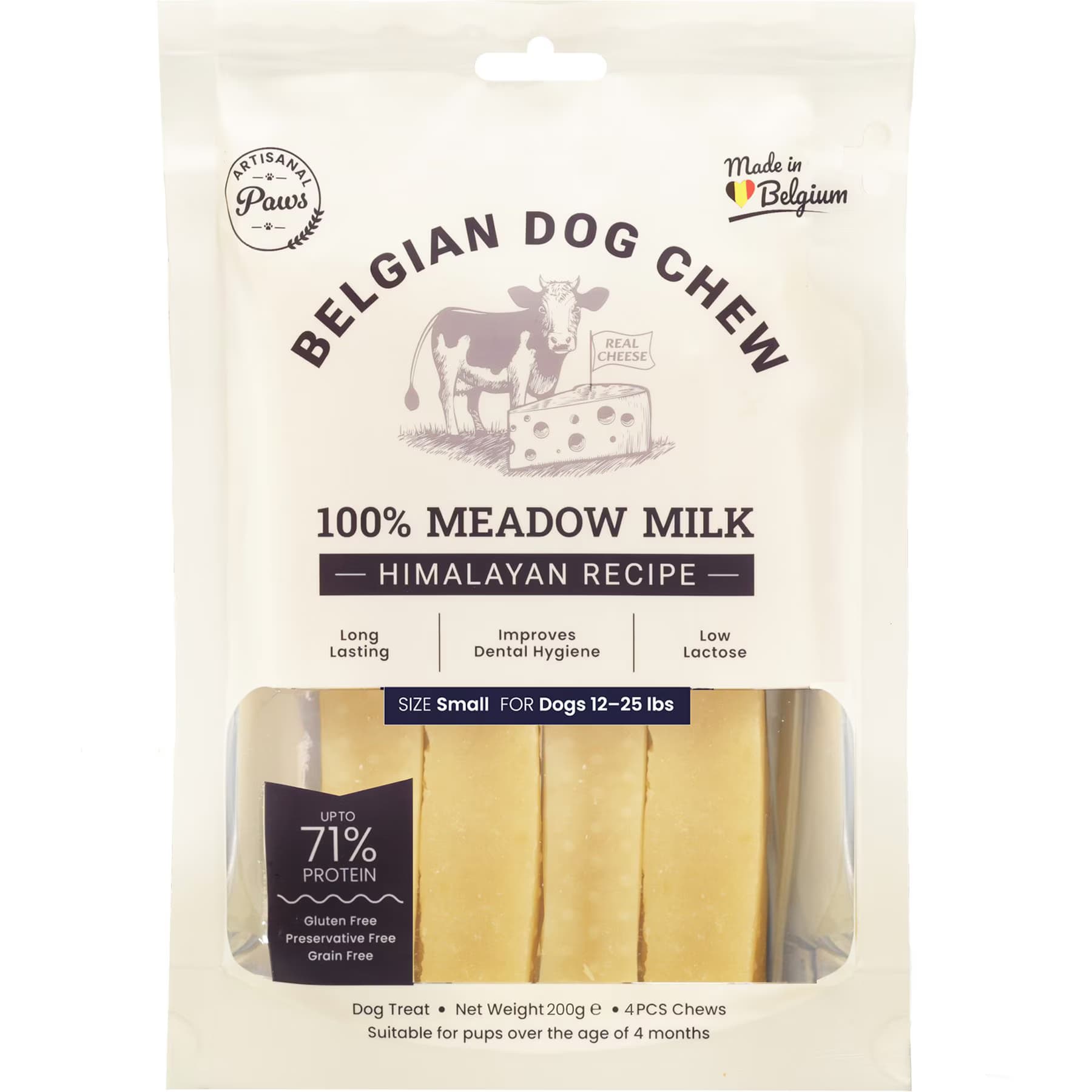 Artisanal Paws Artisanal Paws Belgian Dog Chew Himalayan Recipe Cheese Dog Chew, X-Small