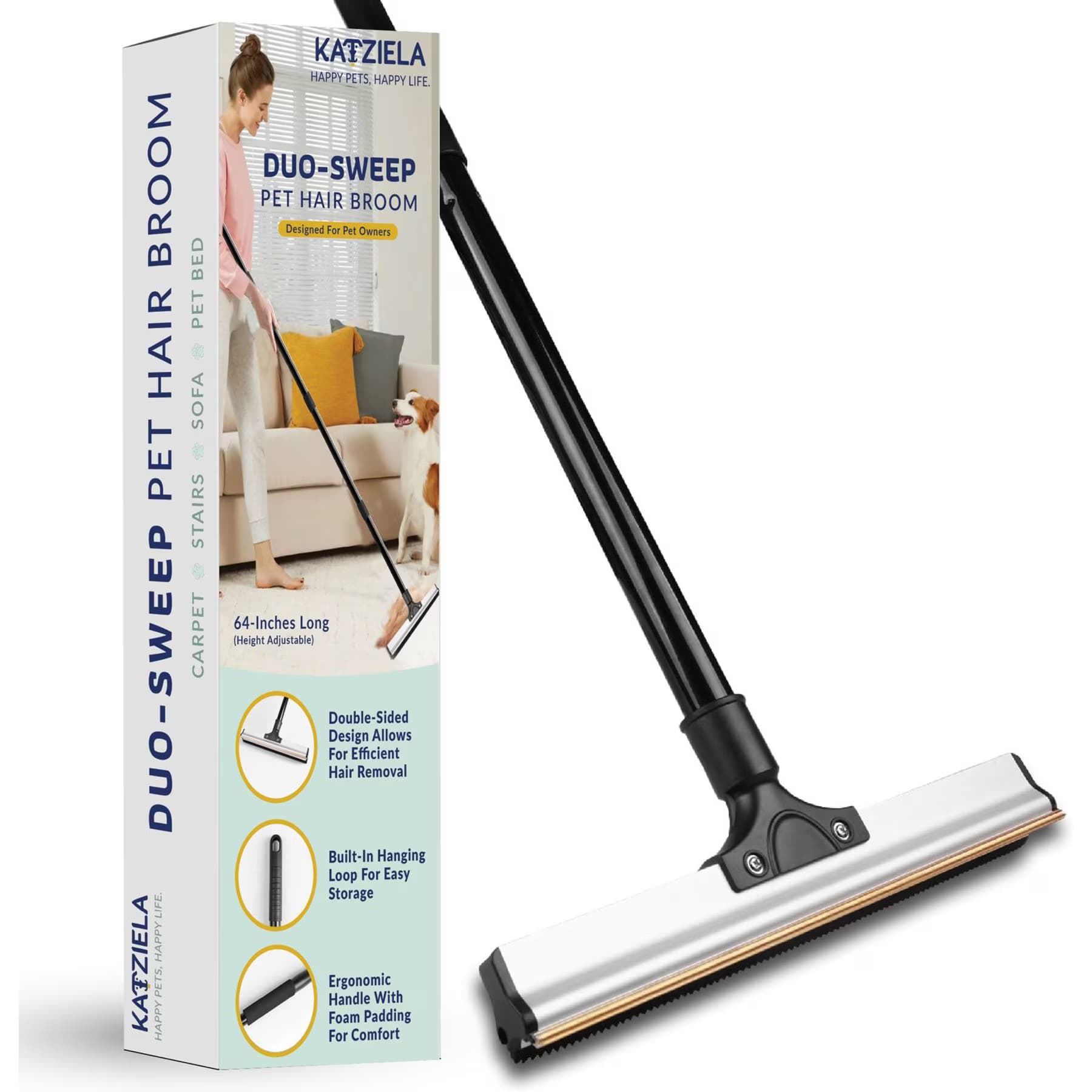 Katziela Katziela DuoSweep Broom Pet Hair Remover