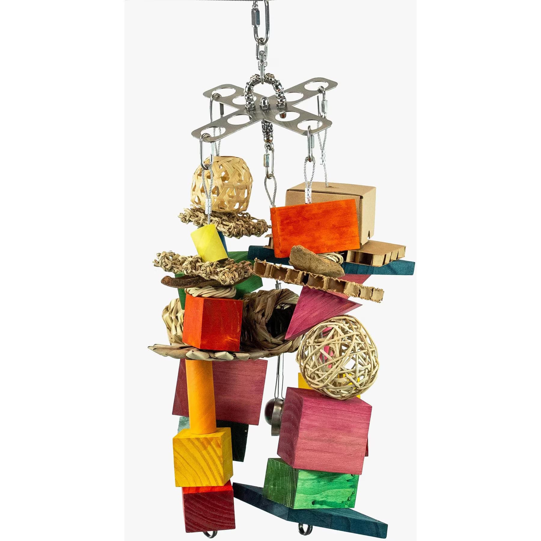 Beaktivity Beaktivity Xcalibird Bird Toy Base, Multicolored Medium Wood, X-Large