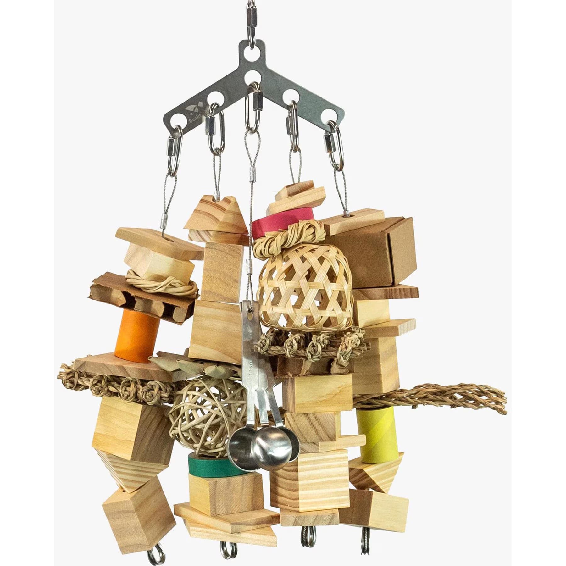 Beaktivity Beaktivity Boomerang Bird Toy Base, Natural Soft Wood, Medium