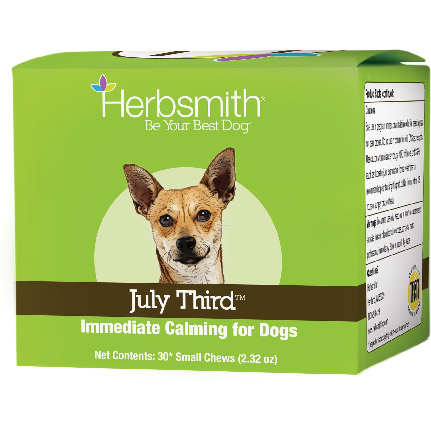 Herbsmith Herbsmith July Third Small Chew Calming Supplement for Dogs