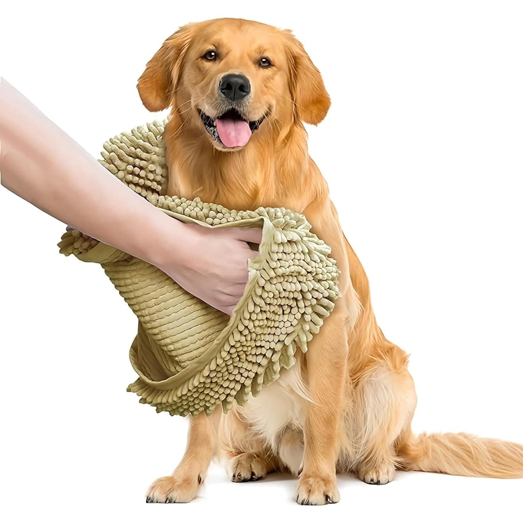 Muddy Mat Muddy Mat Doggy Dryer Highly Absorbent Microfiber Quick Drying Dog Towel, Beige, 19 x 46-in