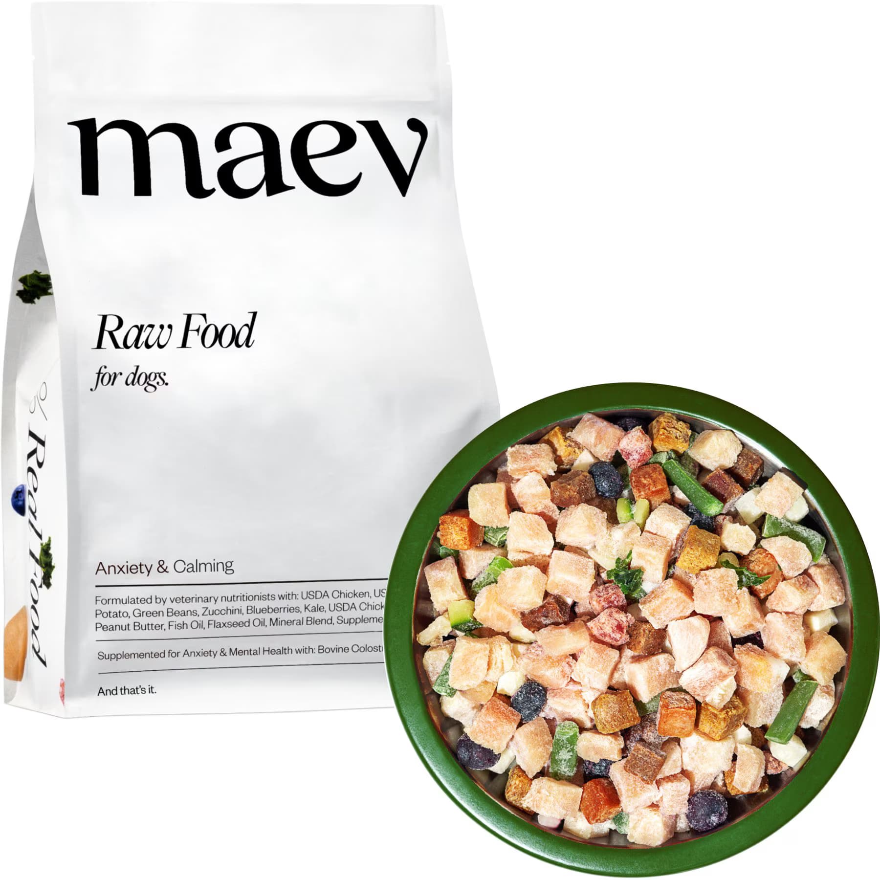 MAEV Anxiety & Calming Human-Grade Chicken - Anxiety & Calming Raw Frozen Chicken Dog Food, 15-lb bundle — view 3