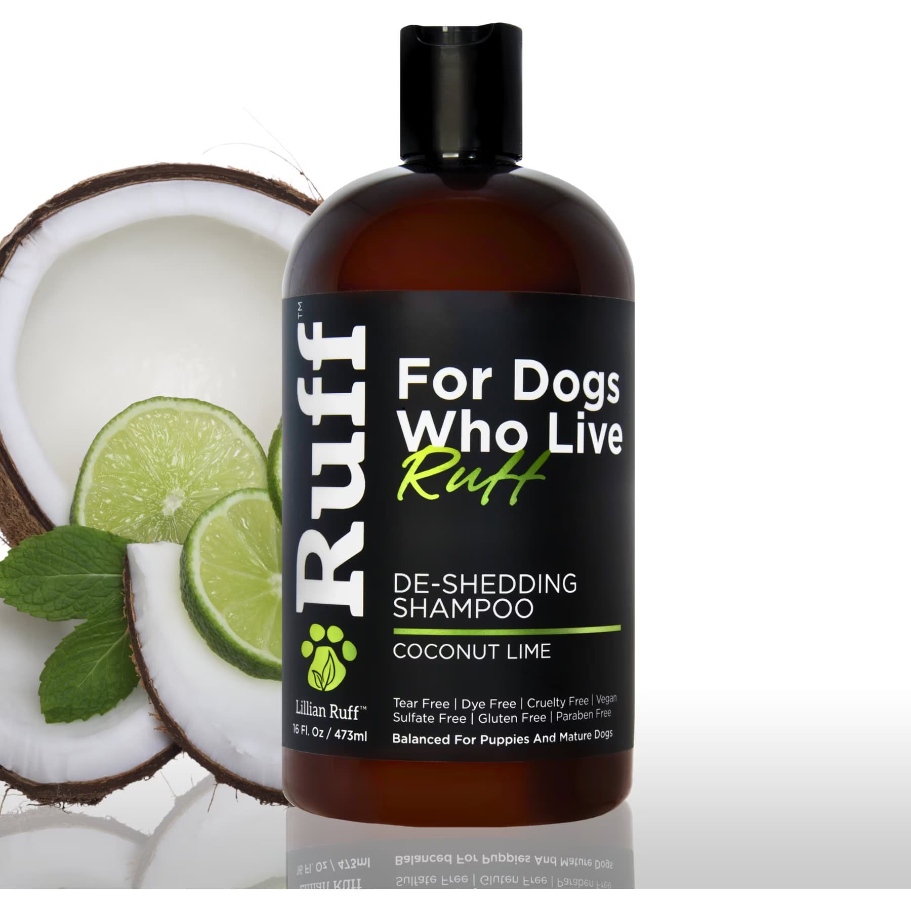 RUFF by Lillian Ruff RUFF by Lillian Ruff De-Shedding Pet Shampoo, Coconut Lime, 16-fl oz bottle — De-Shedding Coconut Lime