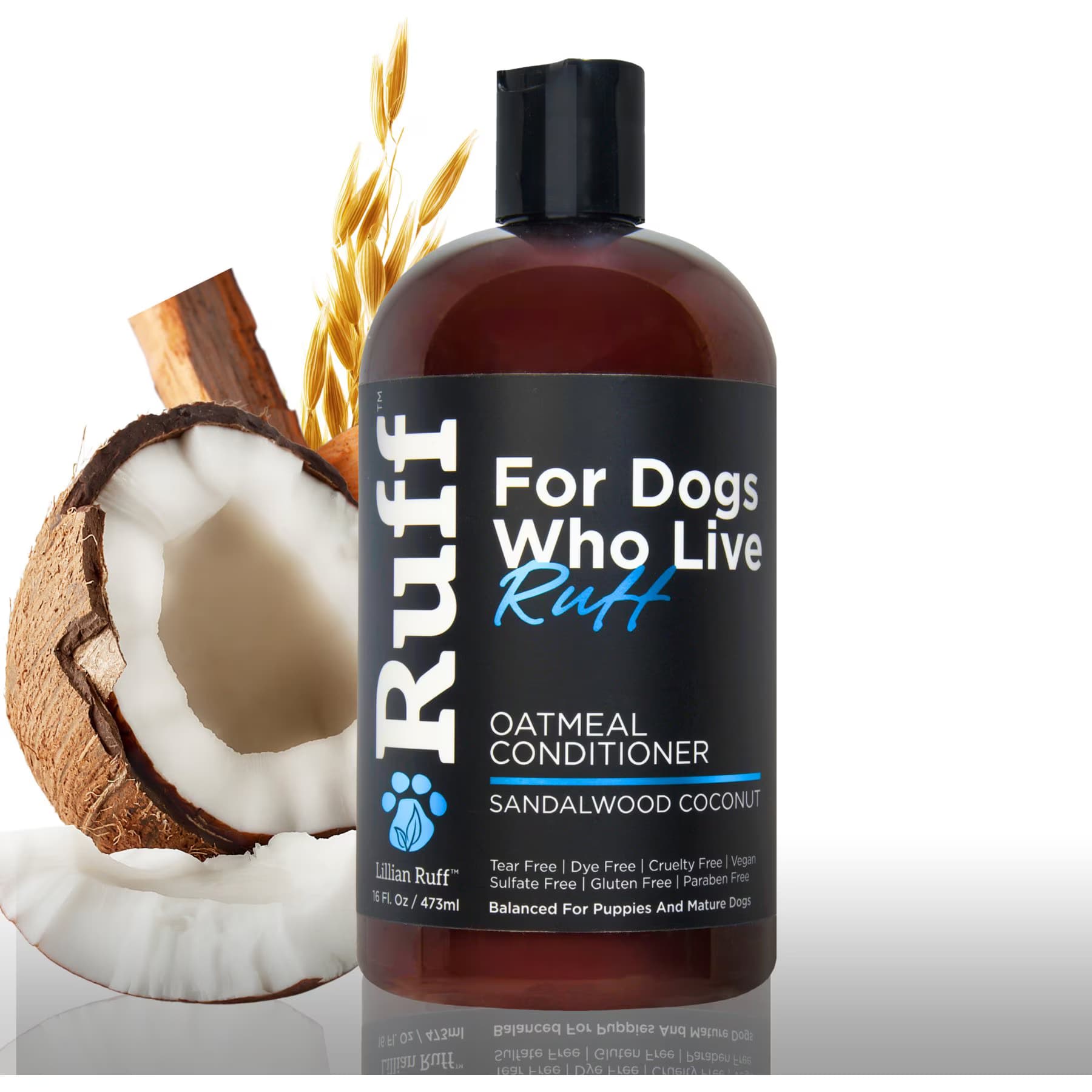 RUFF by Lillian Ruff RUFF by Lillian Ruff Oatmeal Pet Conditioner, Sandalwood Coconut, 16-fl oz bottle
