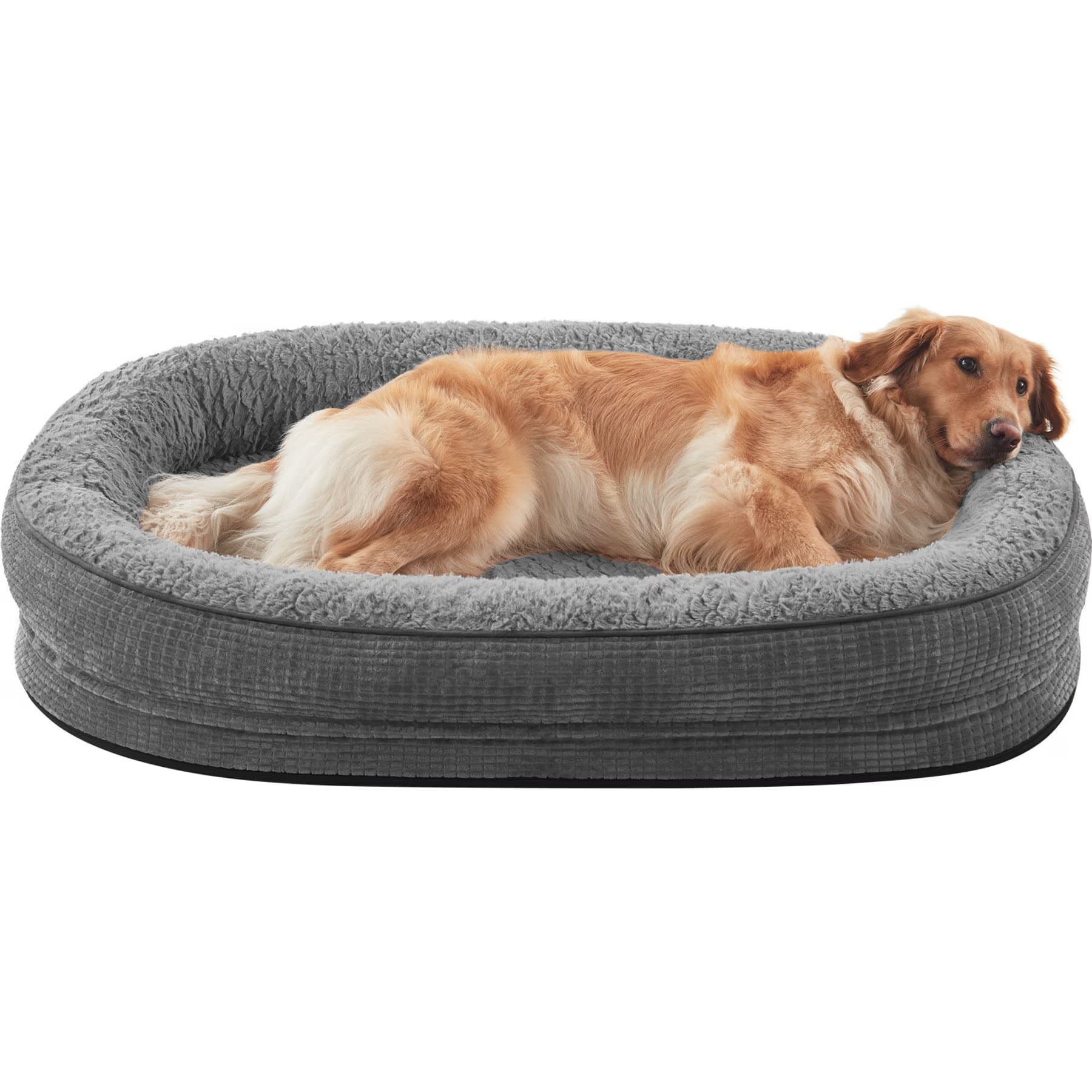 JOEJOY JOEJOY Orthopedic Waterproof Dog Bed with Removable Cover, Grey, XX-Large