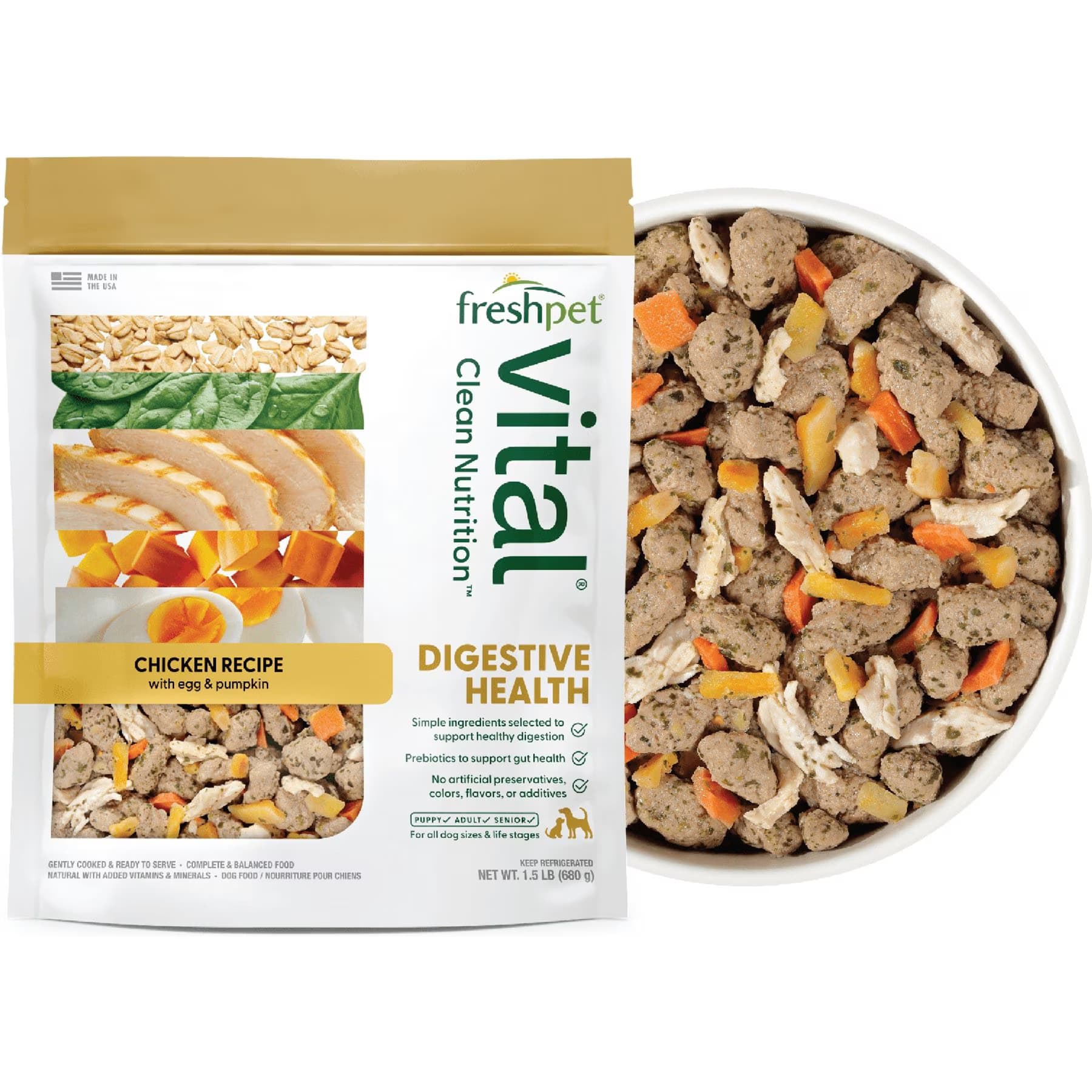 X - Freshpet Vital Benefits Digestive Health Fresh Dog Food — view 2
