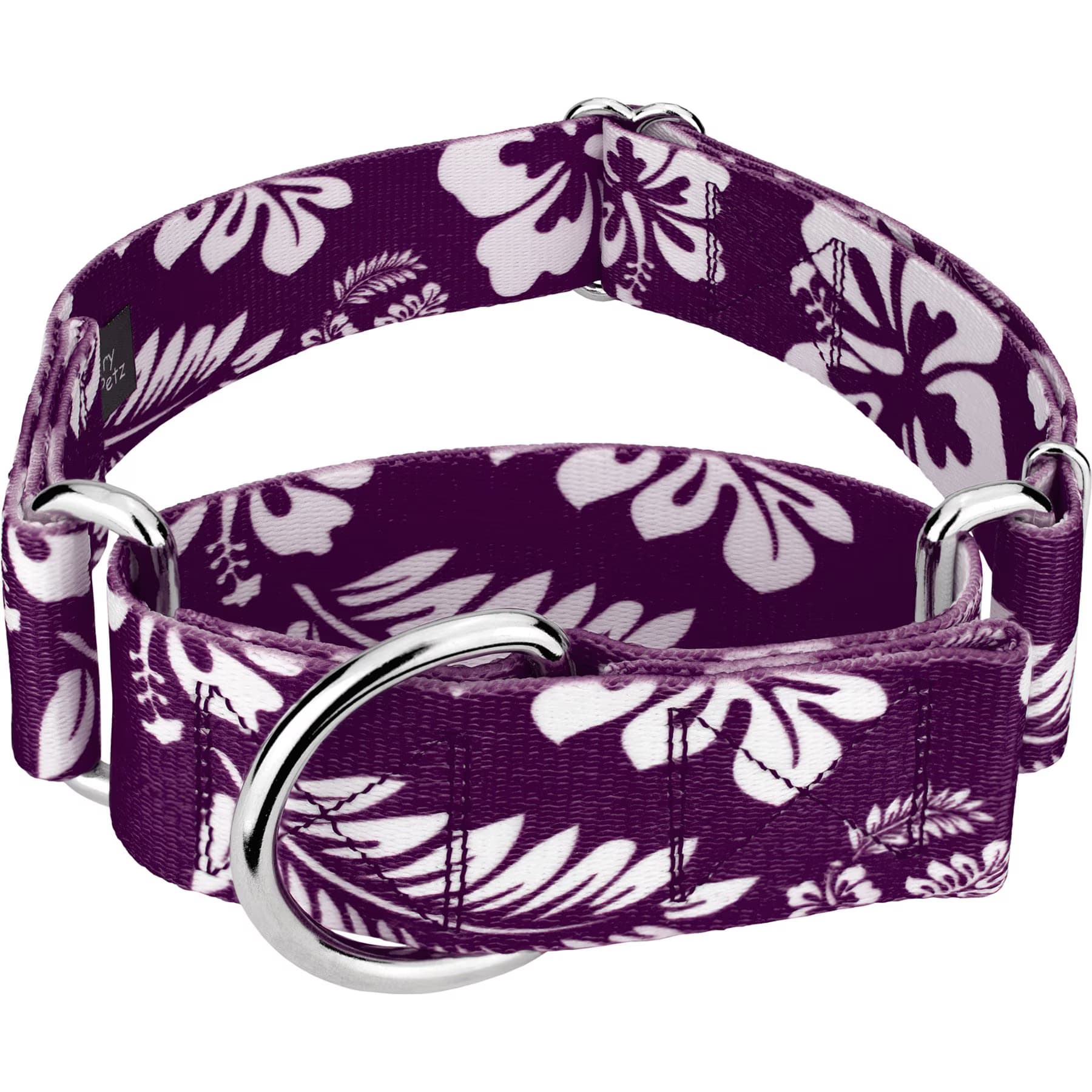 Country Brook Petz Country Brook Petz HossFit Jr Hawaiian Wide Martingale Dog Collar, Purple, X-Large
