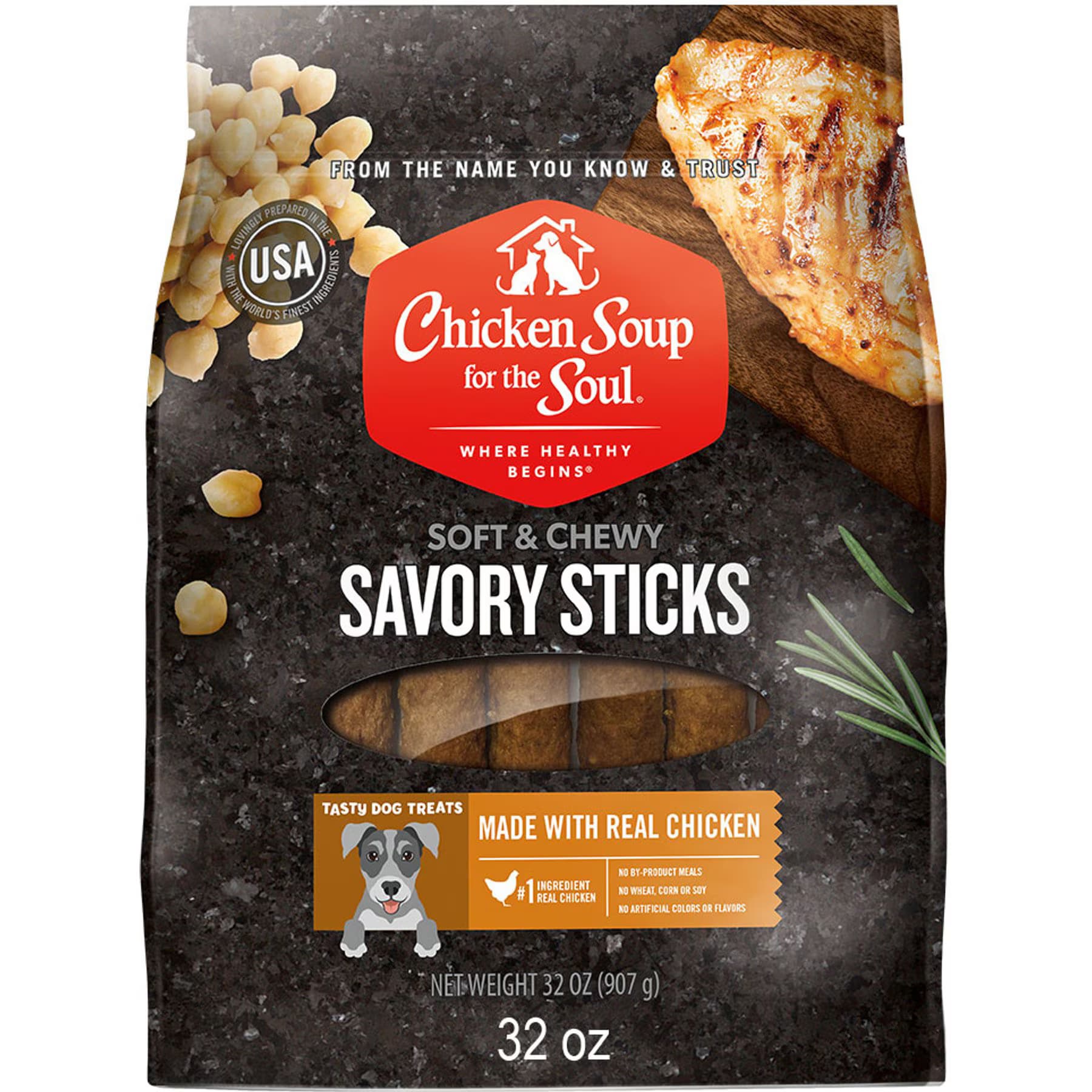 Chicken Soup for the Soul Chicken Soup for the Soul Savory Sticks Real Chicken Dog Treats