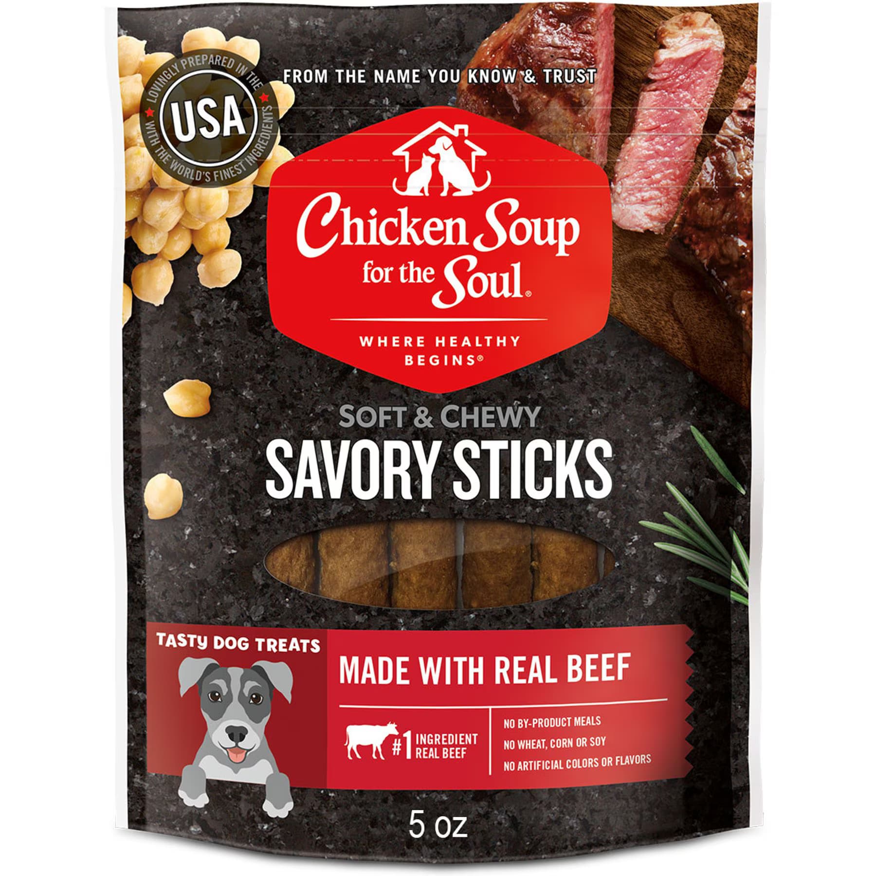 Chicken Soup for the Soul Chicken Soup for the Soul Savory Sticks Real Beef Dog Treats