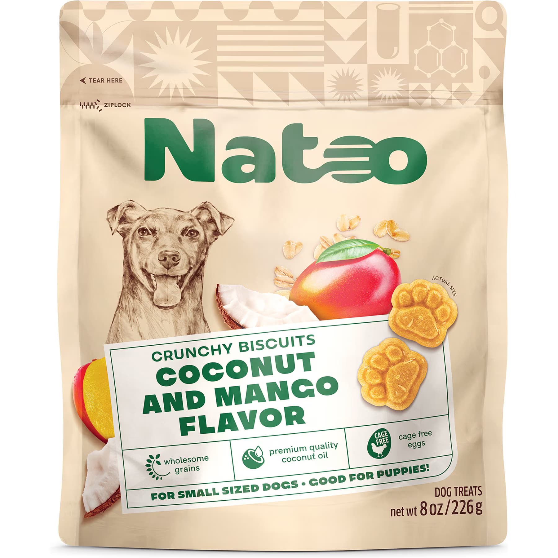 Natoo Natoo Coconut & Mango Crunchy Biscuit Dog Treats