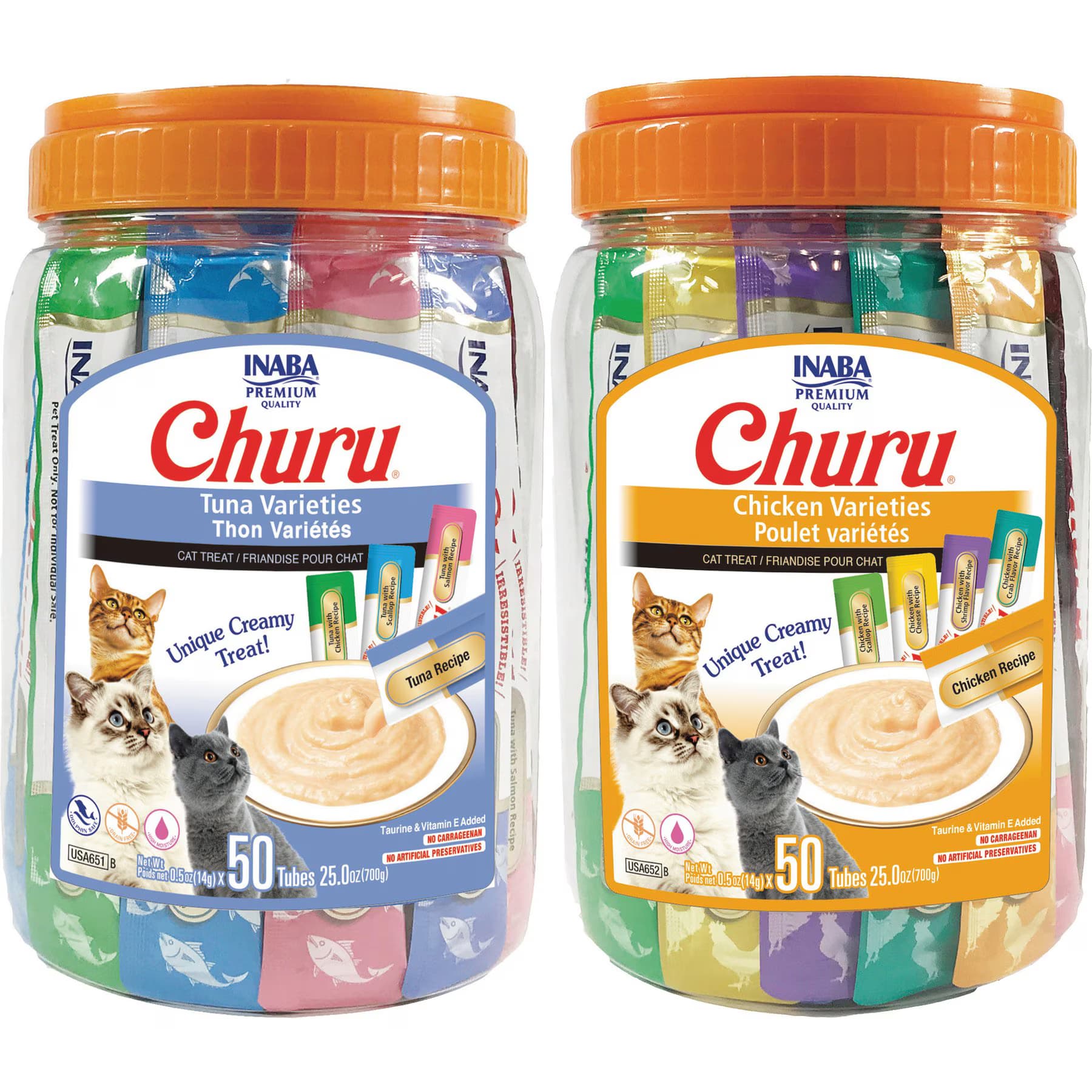 Inaba Inaba Churu Chicken Varities + Churu Tuna Puree Variety Pack Lickable Cat Treat