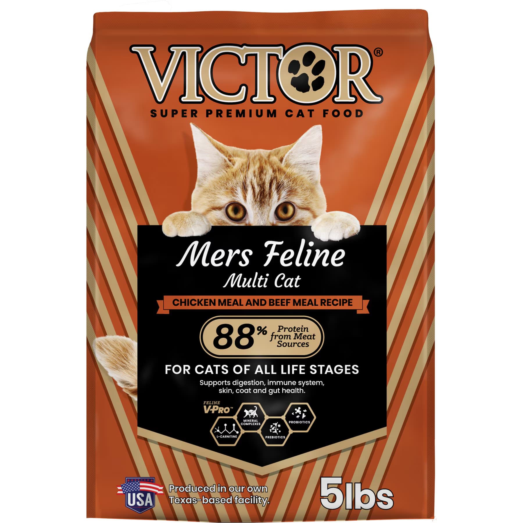 VICTOR VICTOR Mers Feline Chicken & Beef Meal Recipe Dry Cat Food, 30-lb bundle