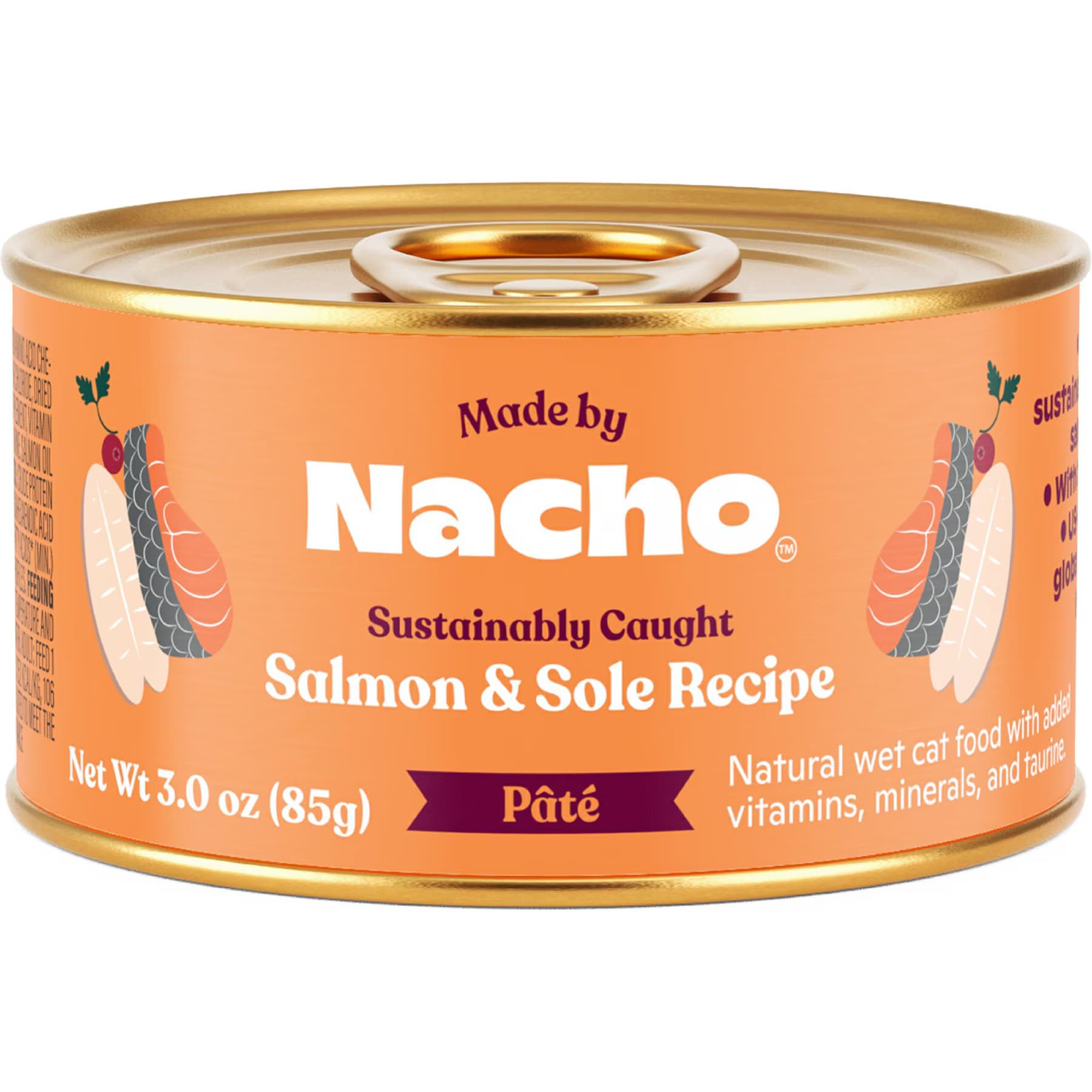 Made by Nacho Made by Nacho Sustainably Caught Salmon & Sole Recipe Grain-Free Pate Wet Cat Food