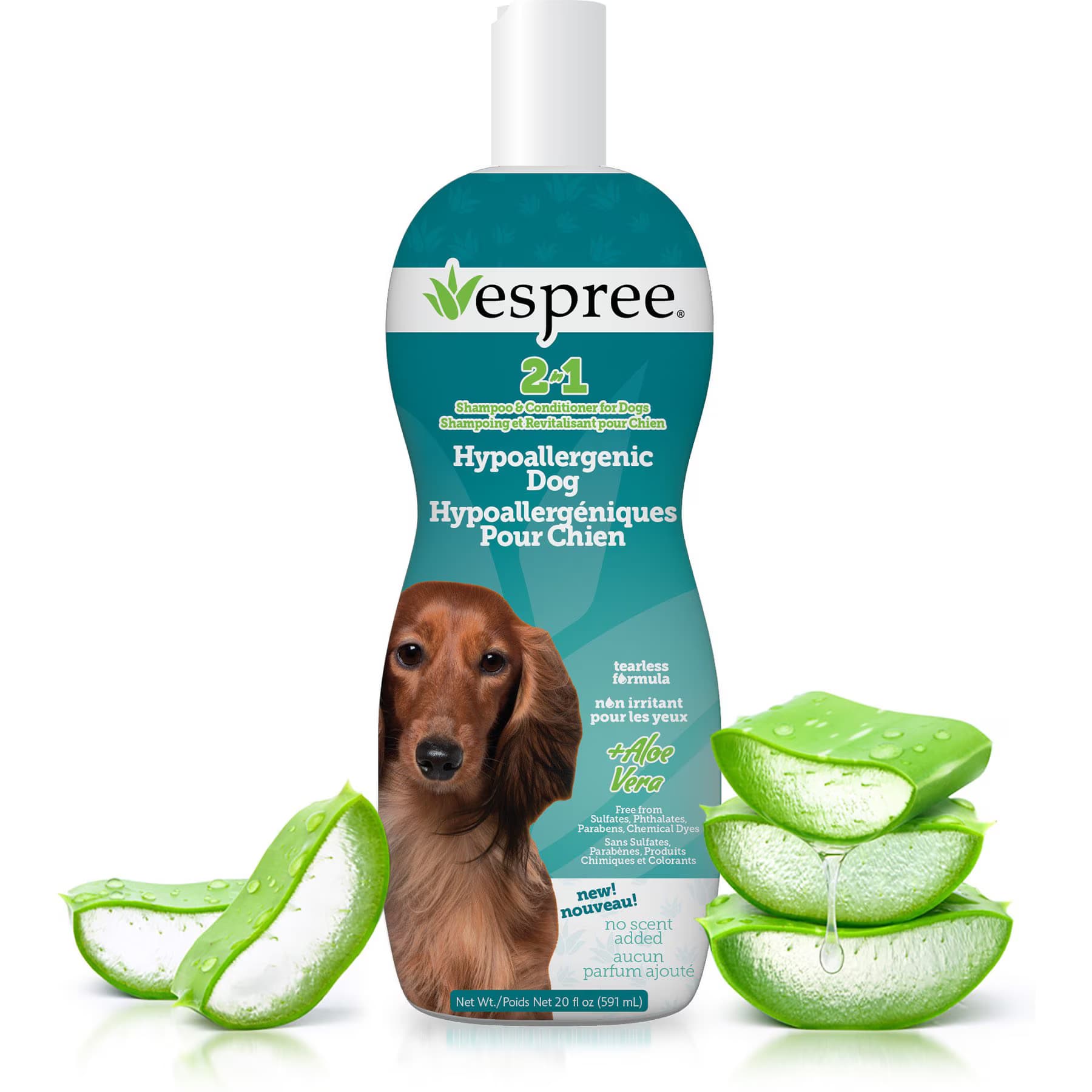Espree Espree Hypoallergenic Tearless Aloe Vera Dog Shampoo & Conditioner, 20-fl oz bottle
