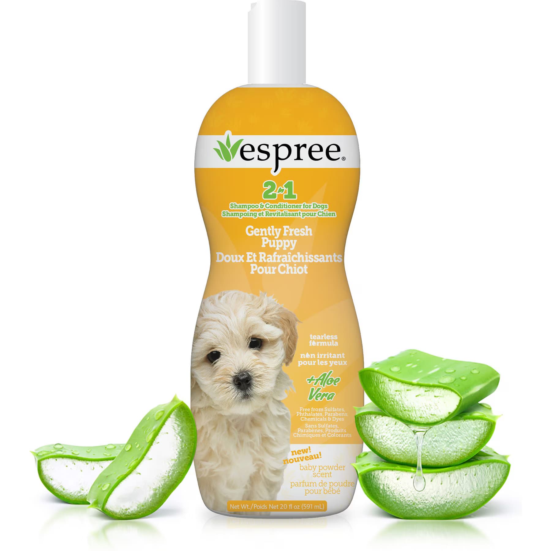 Espree Espree Gentle Fresh Tearless Aloe Vera Dog & Puppy Shampoo & Conditioner, 20-fl oz bottle
