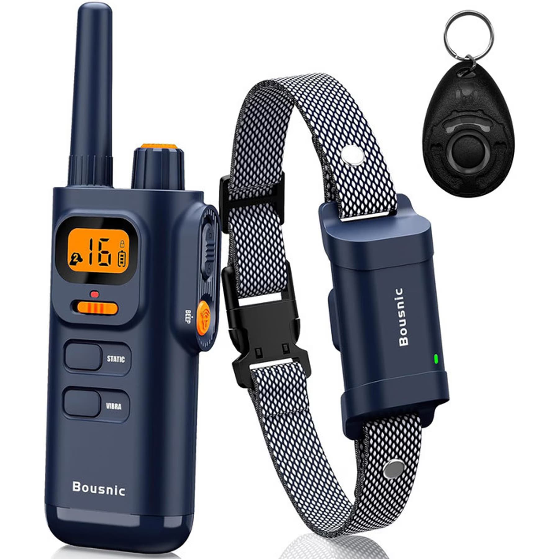 Bousnic Bousnic 4000FT Extra Long Remote Range Waterproof Rechargeable Electronic Training Dog Collar, Blue