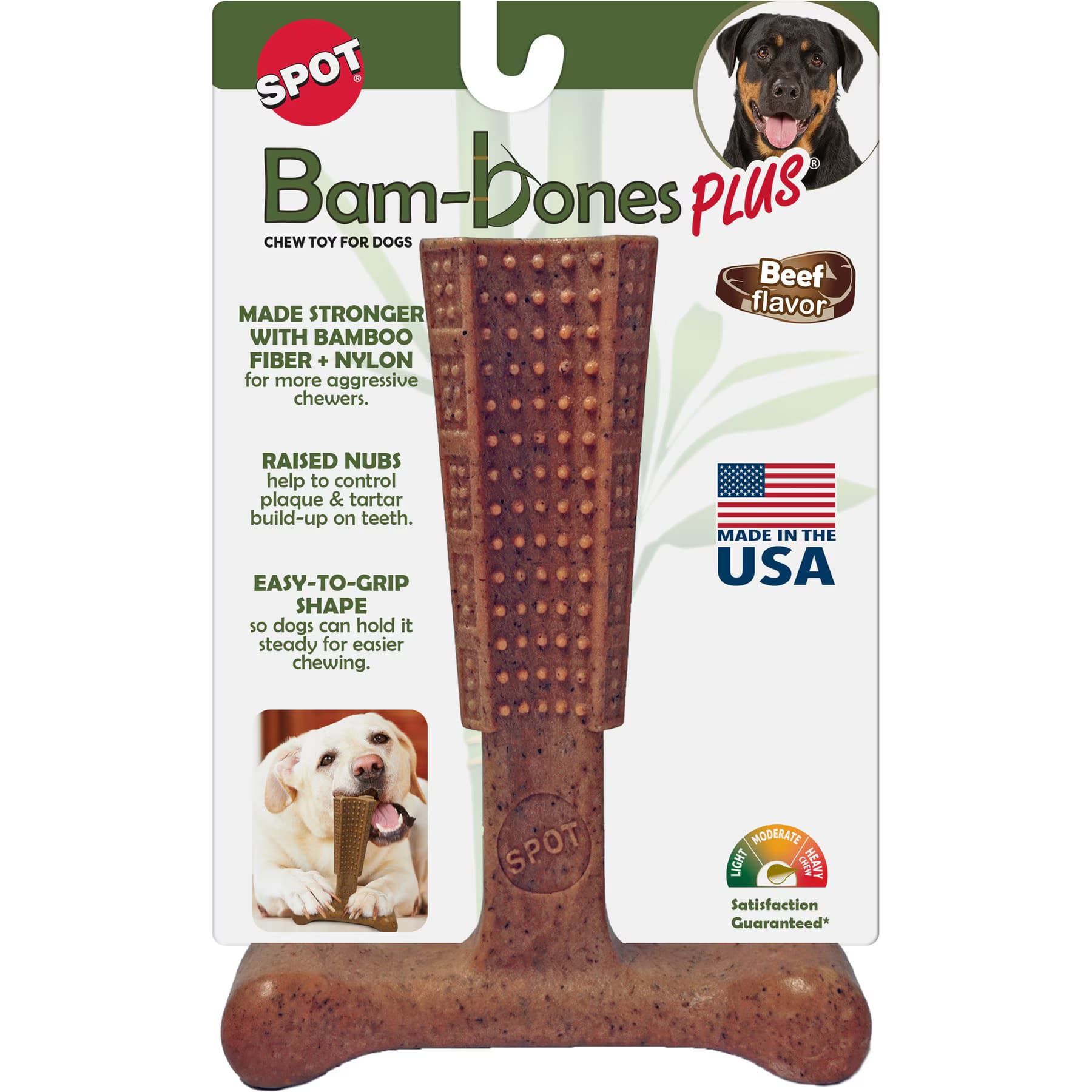 Spot Bam-Bones Plus Beef Flavor Dog Chew Toy, 6-in — view 2