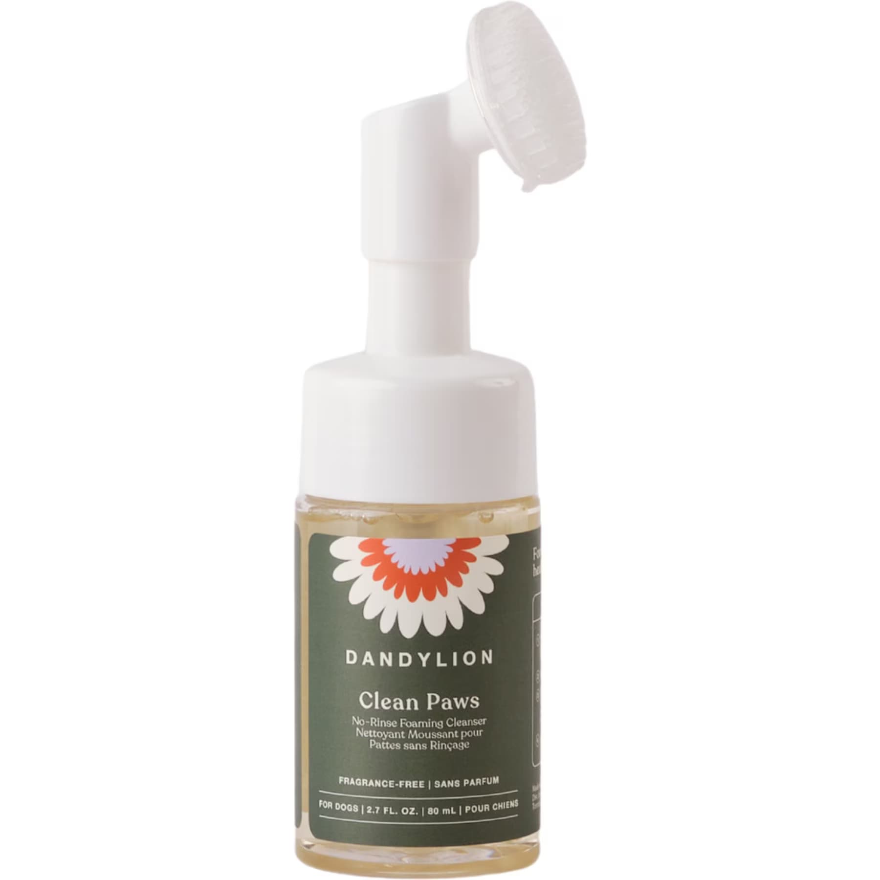 Dandylion Clean Paws Dog Foaming Cleanser, 2.7-fl oz bottle — view 2