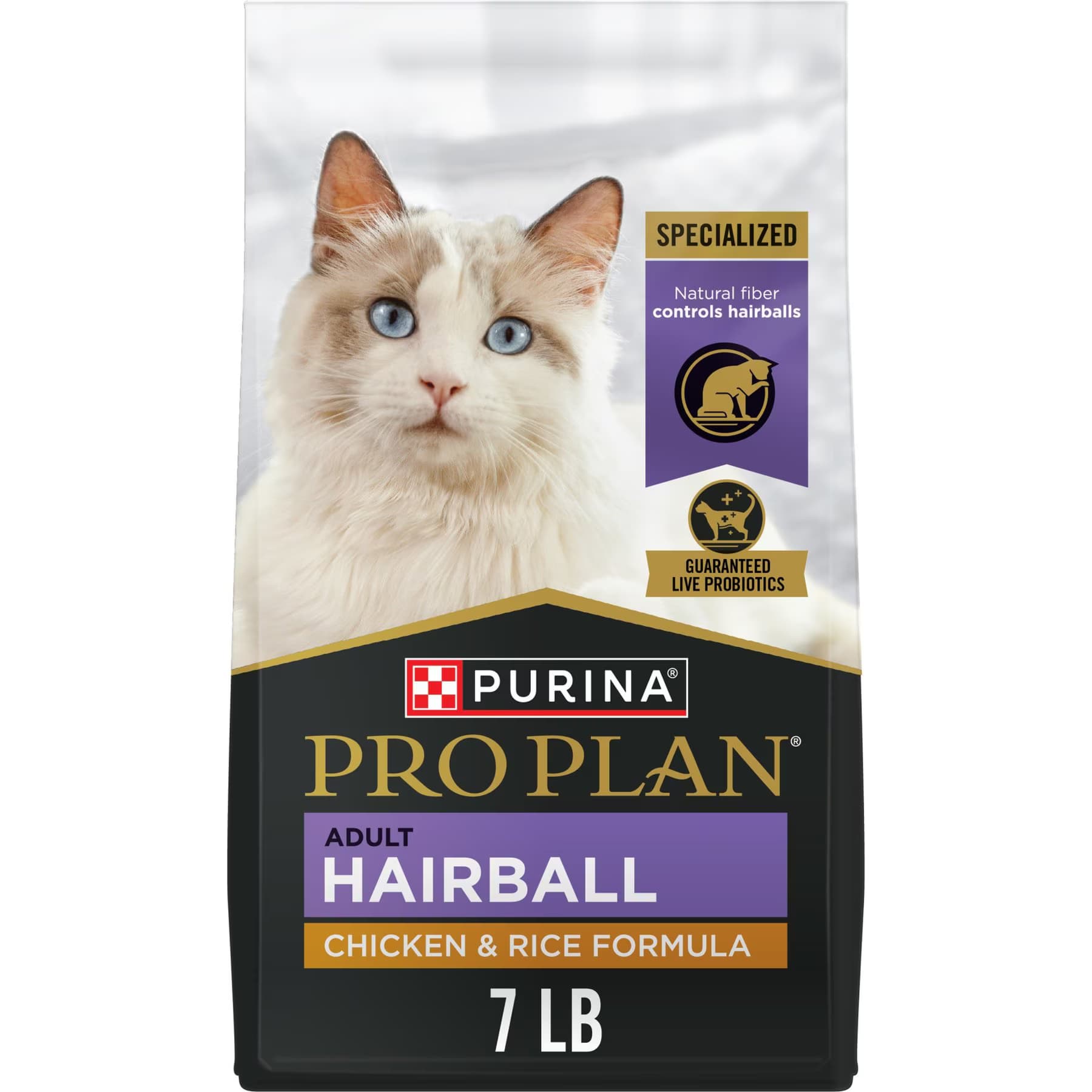 Purina Pro Plan Adult Hairball Chicken & Rice Formula Dry Cat Food — view 3