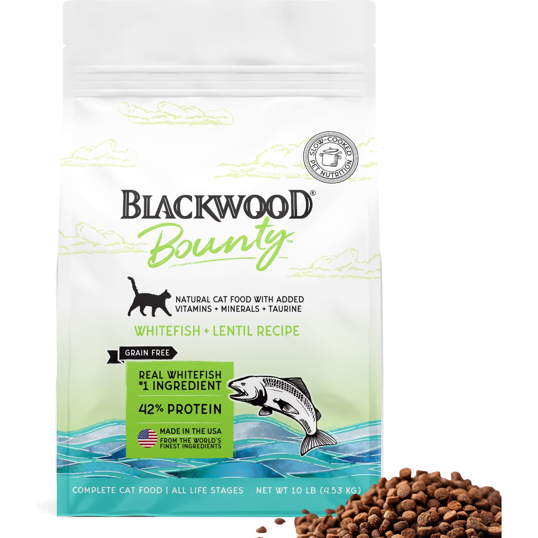 Blackwood Bounty Grain-Free Whitefish & Lentil Recipe All Life Stages Dry Cat Food — view 3