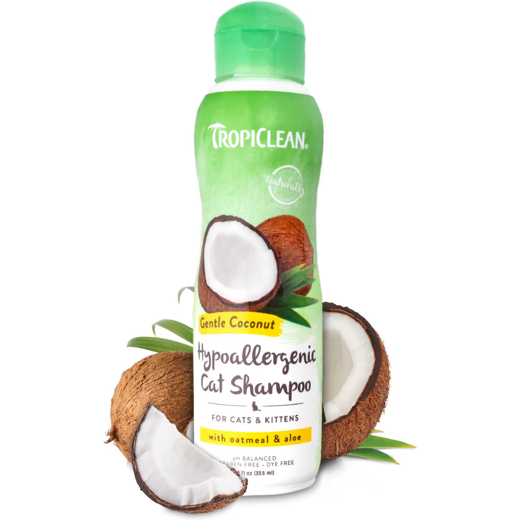 TropiClean TropiClean Gentle Coconut Hypoallergenic Cat Shampoo, 12-fl oz bottle