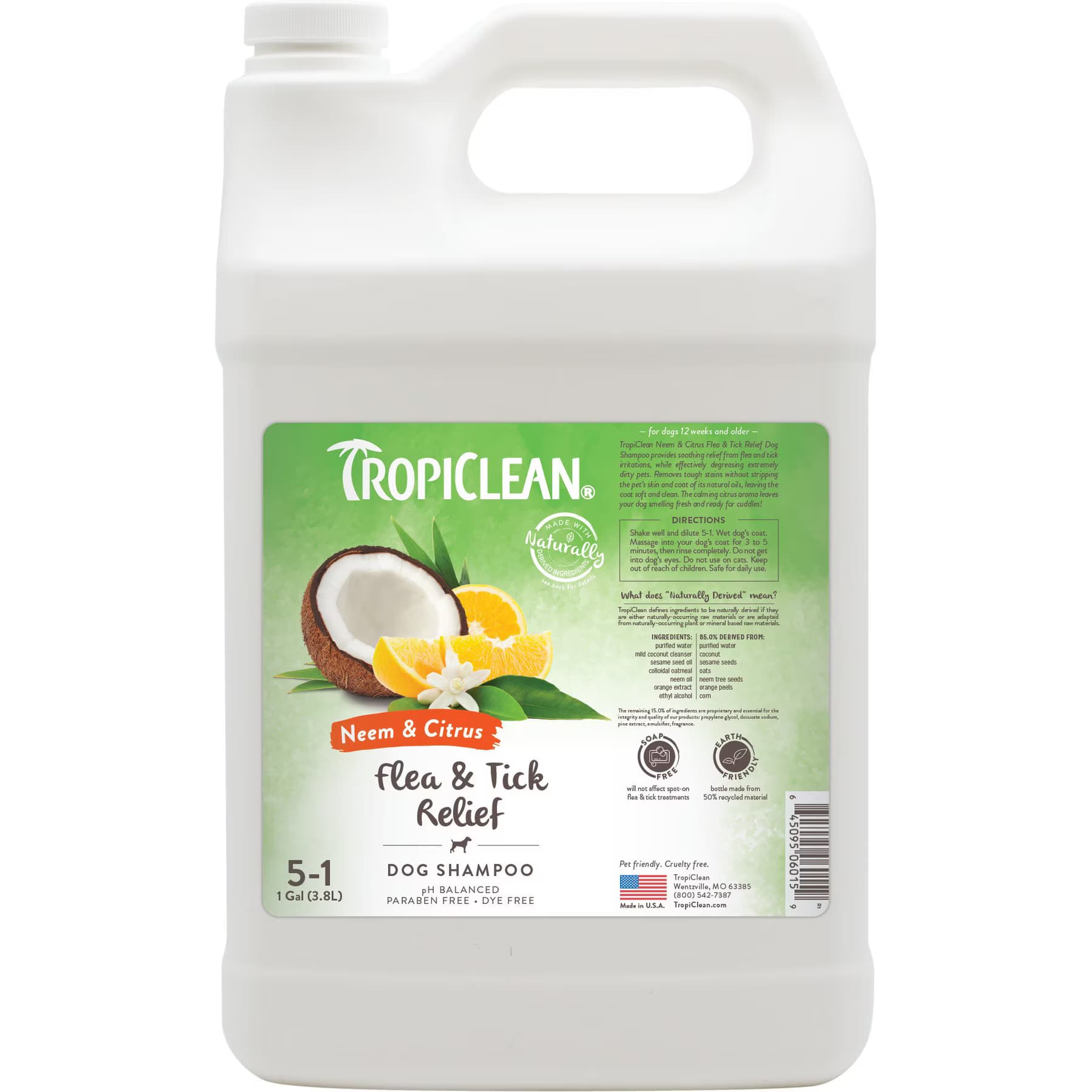 TropiClean Fast Itch Relief from Flea Bites Neem & Citrus Dog Shampoo, 20-fl oz bottle — view 2