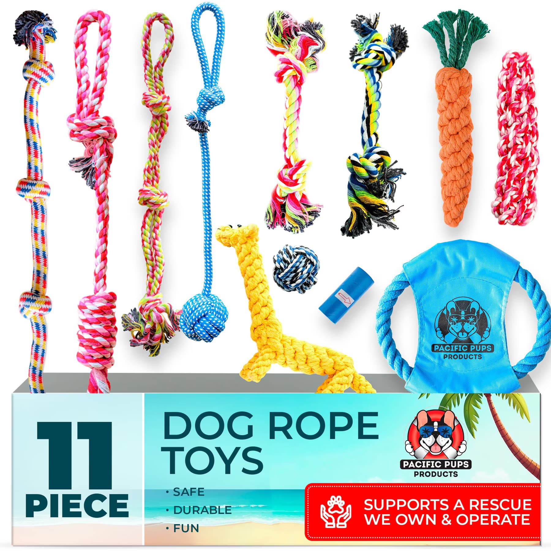 Pacific Pups Rescue Pacific Pups Rescue Assorted Rope Dog Toys