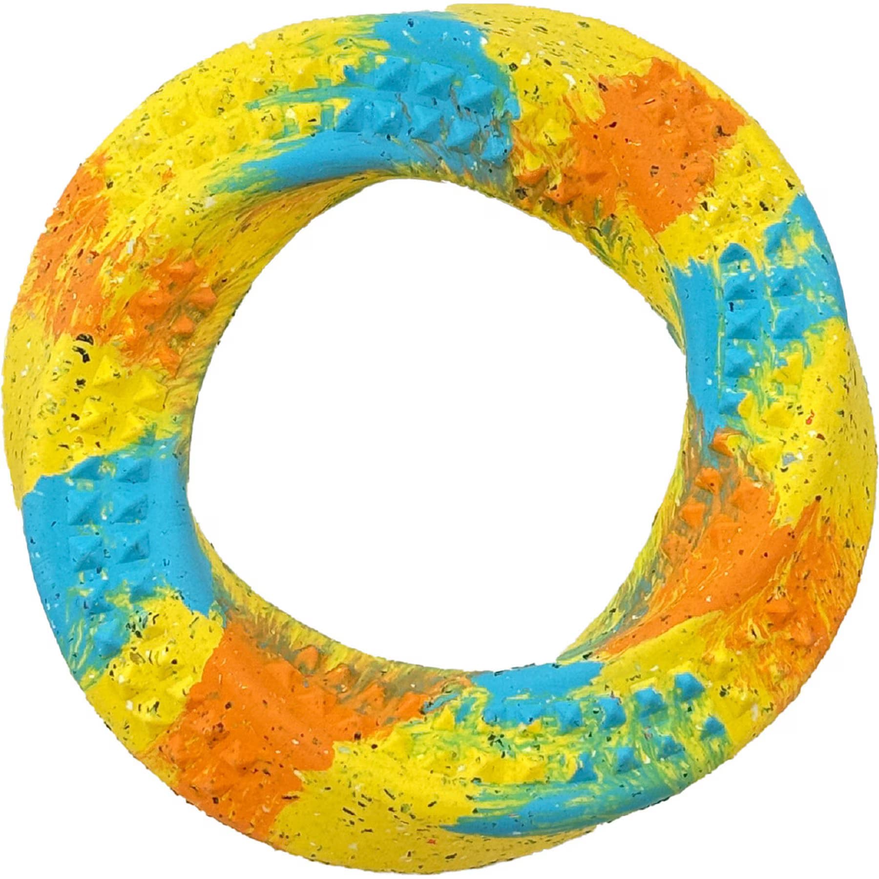 Arlee Home & Pet Arlee Home & Pet Max Fusion Made with Nike Grind Twisted Dog Chew Toy, Tie Dye – Yellow/Blue/Orange, Small