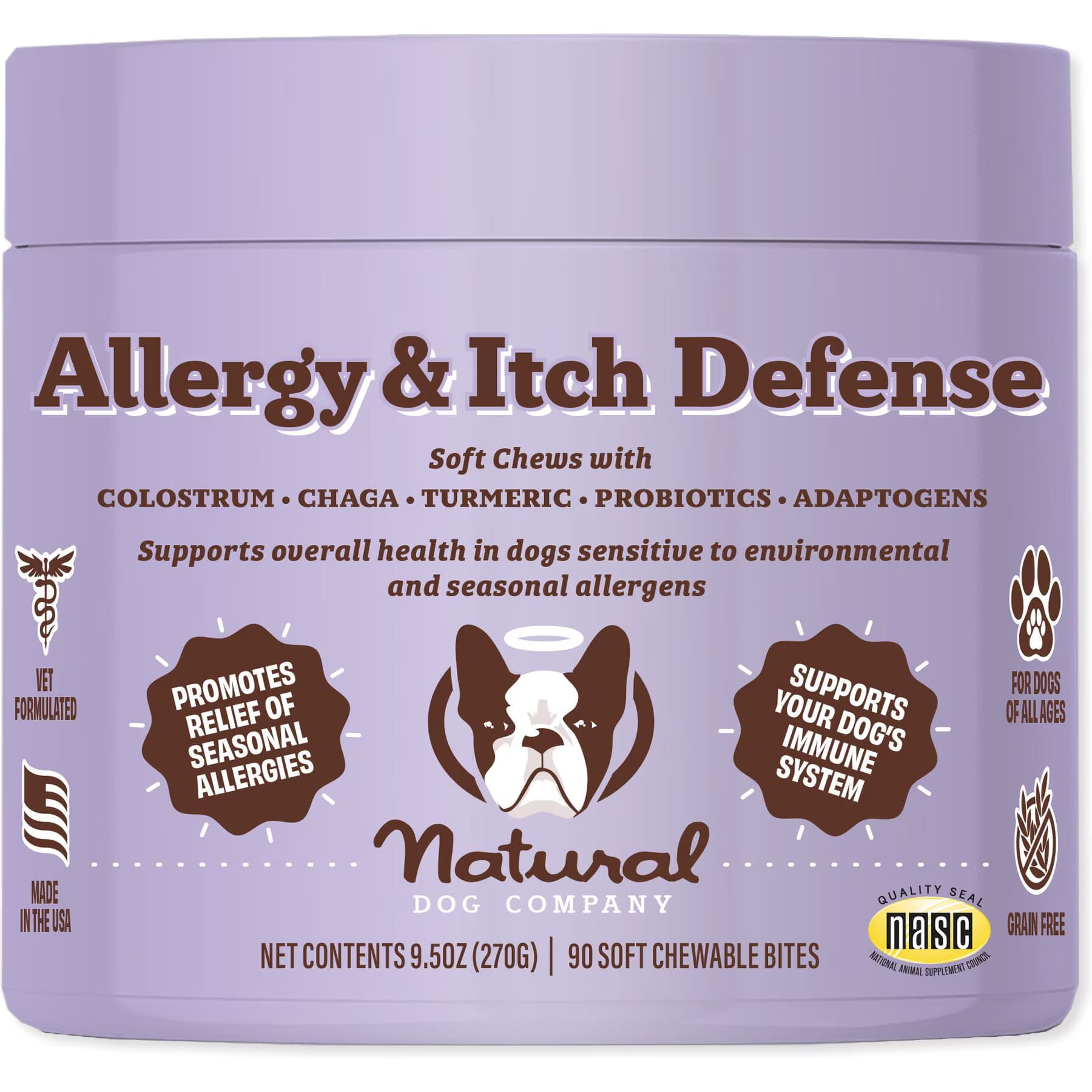 Natural Dog Company Natural Dog Company Allergy & Itch Defense Chews Dog Supplement