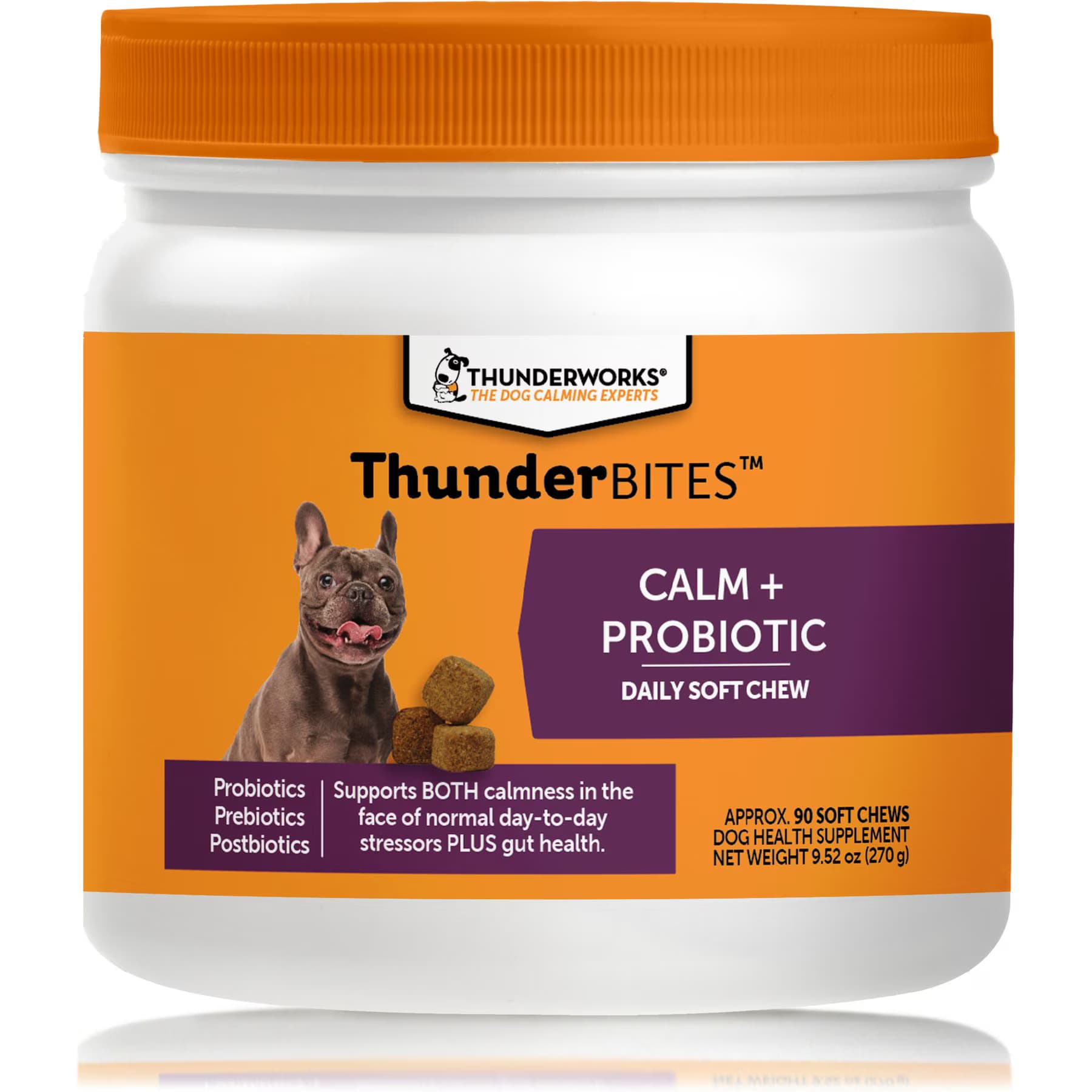 ThunderBites ThunderBites Calm+ Probiotic Chicken Flavored Chew Calming Supplement for Dogs