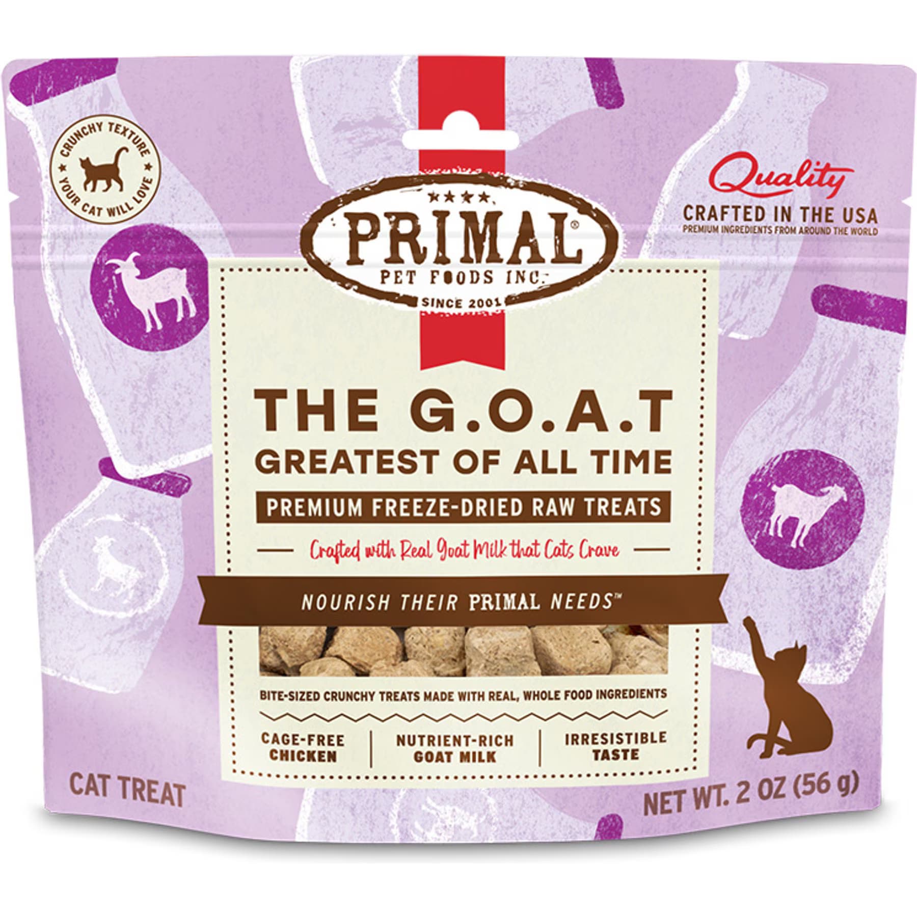 Primal The G.O.A.T. Chicken & Goat Milk Flavored Crunchy Cat Treats — view 2